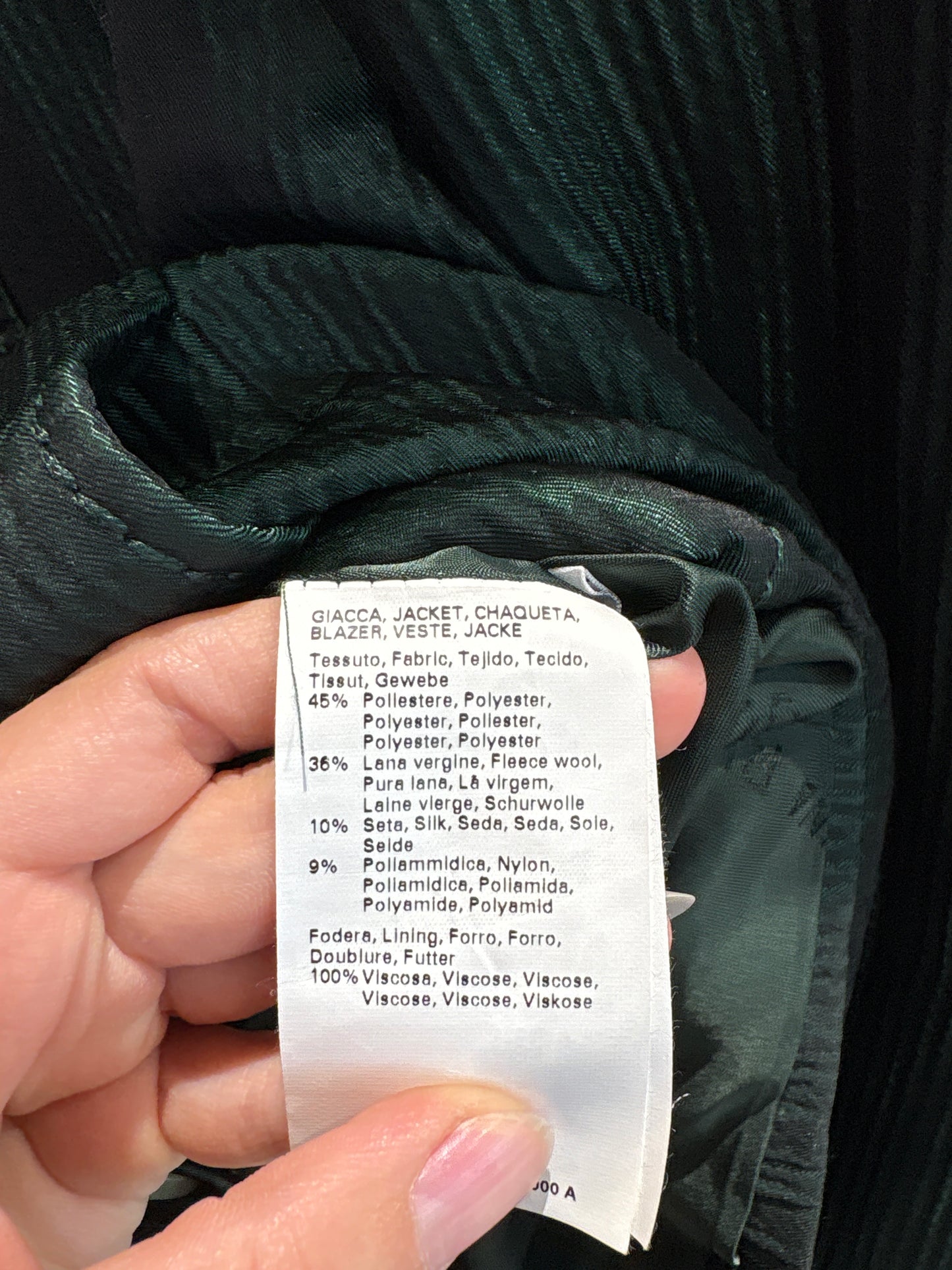 Sacou luxury de ocazie Marina Rinaldi cu lana extrafina și mătase naturală
