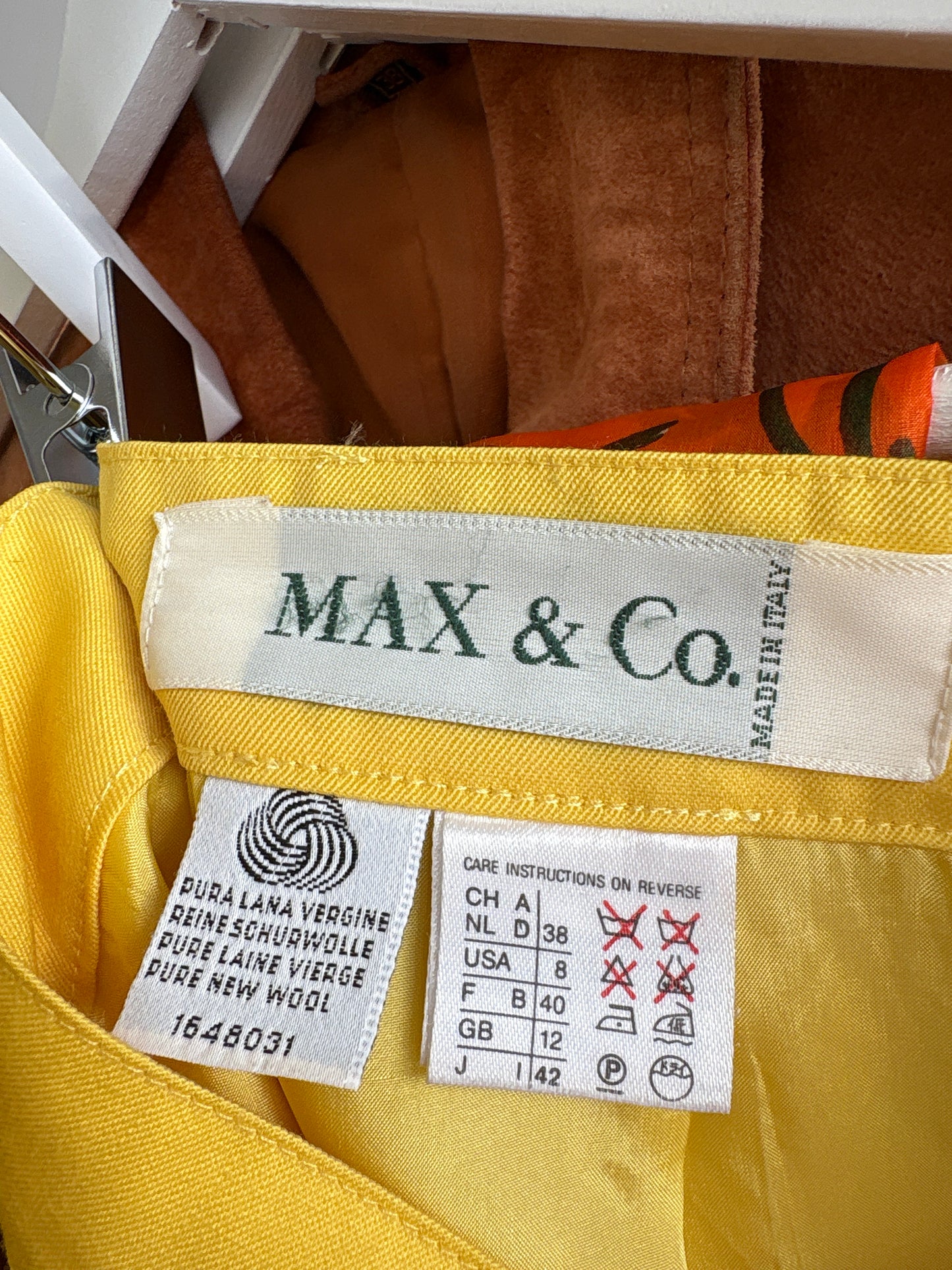 Fustă Max & Co by Max Mara conică cu talie ultra înaltă din lana extrafina