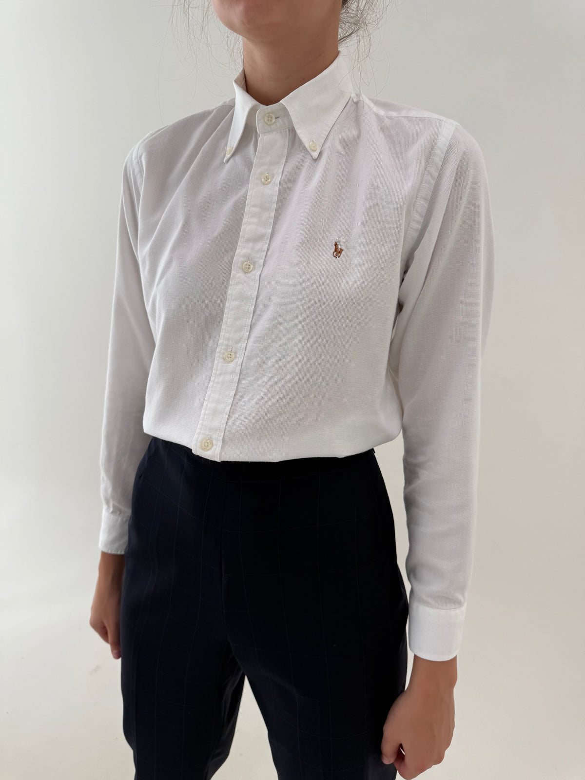 Cămașa Ralph Lauren petite din bumbac gros texturat