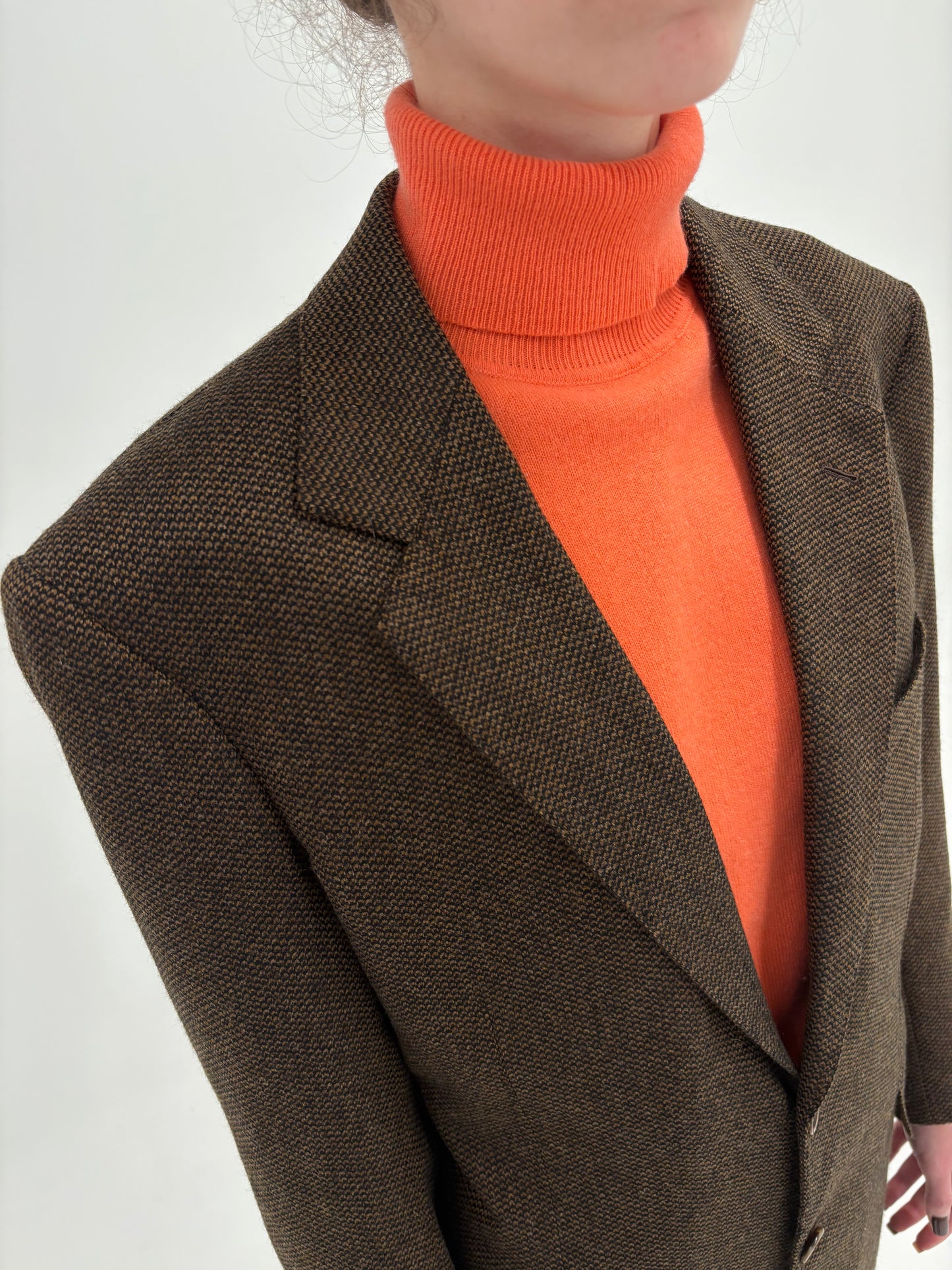 Sacou ultra luxury Loro Piana din 100% cașmir persoane petite