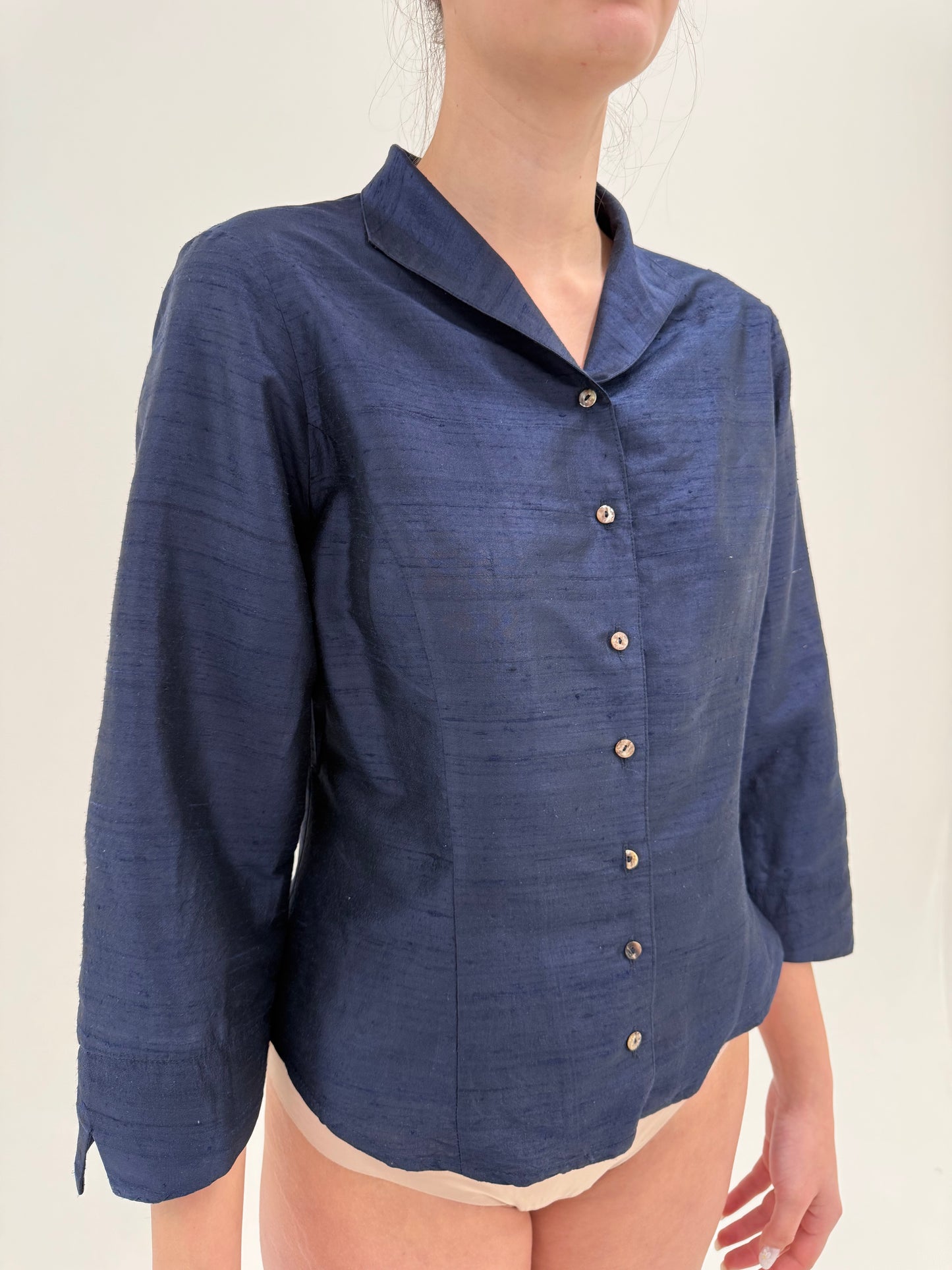 Set midnight blue din mătase naturală dupioni de la zi la seară