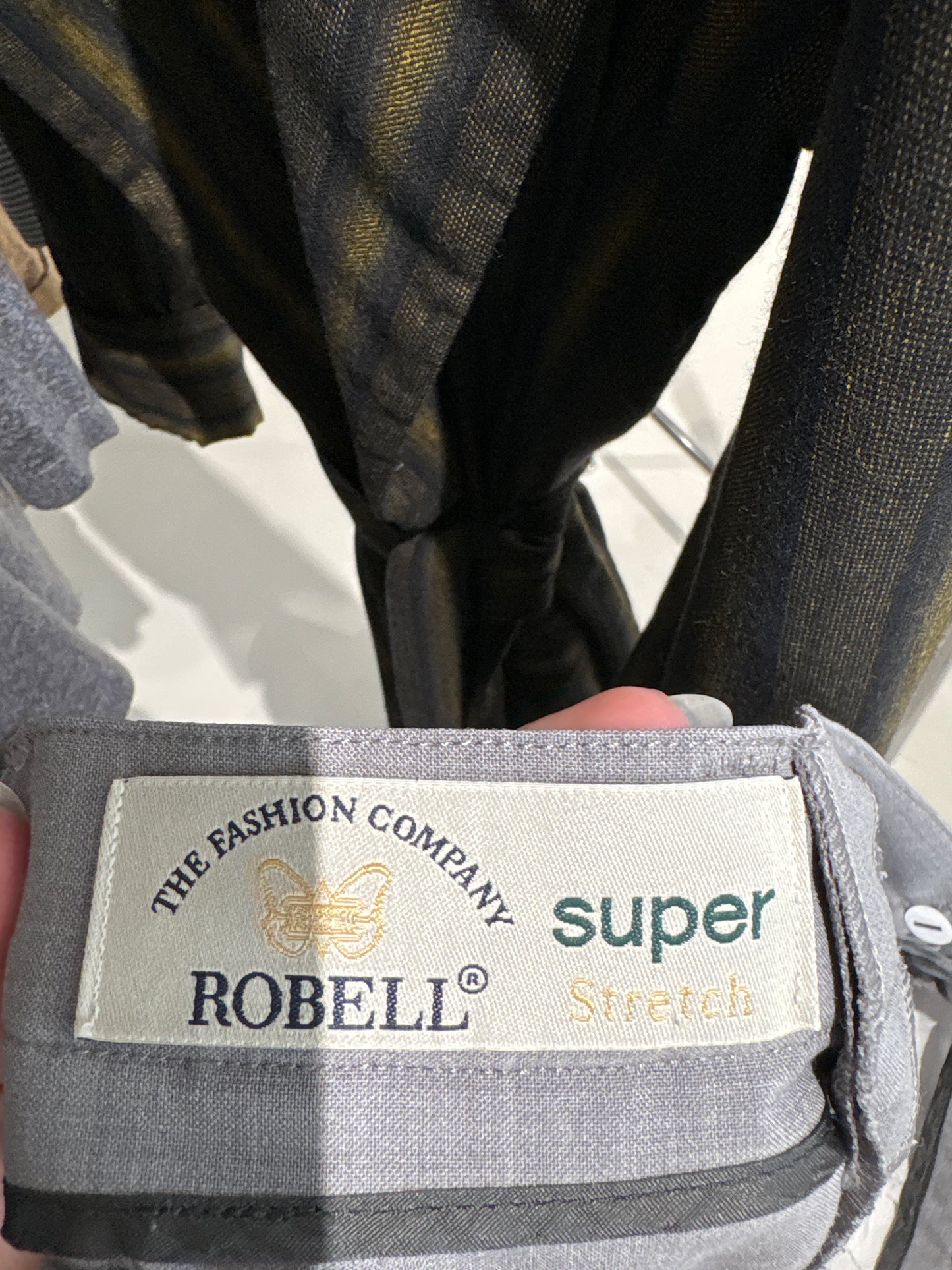 Pantaloni silver gray din lana extrafina confort cu talie ultra înaltă