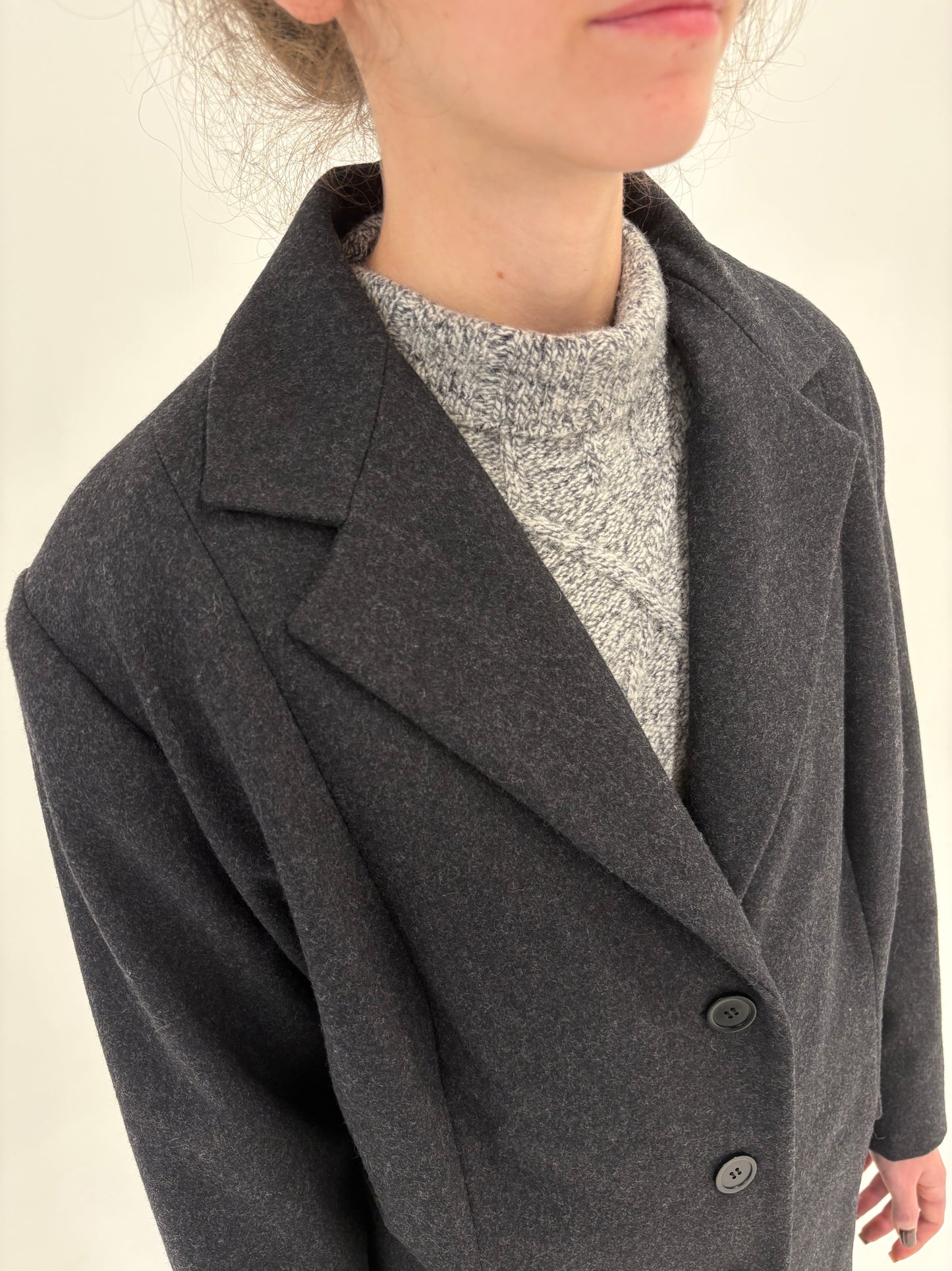 Sacou plus size italian din stofă de lana extrafina excepțională