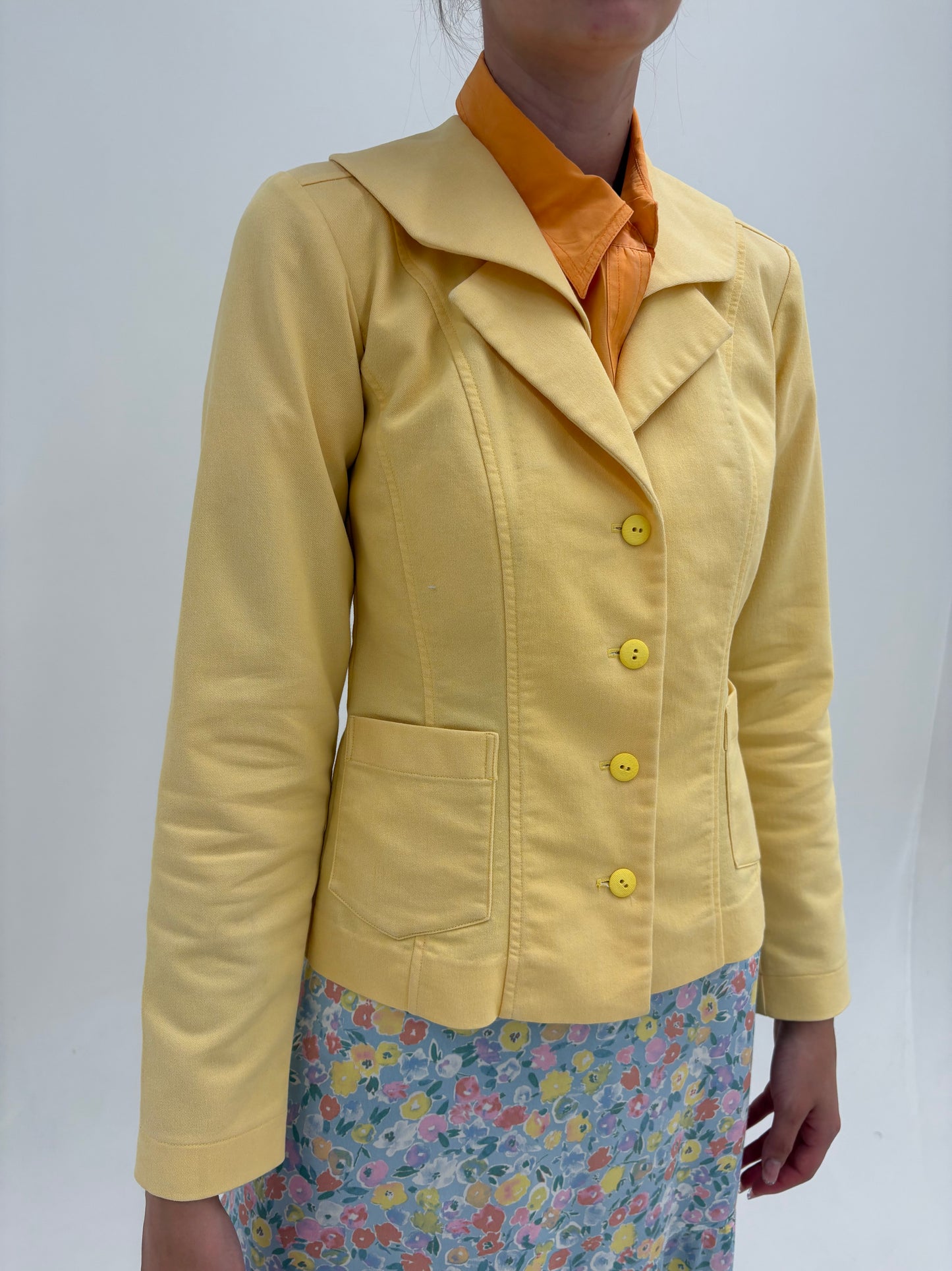 Sacou nou cu eticheta butter yellow din bumbac ultra confort