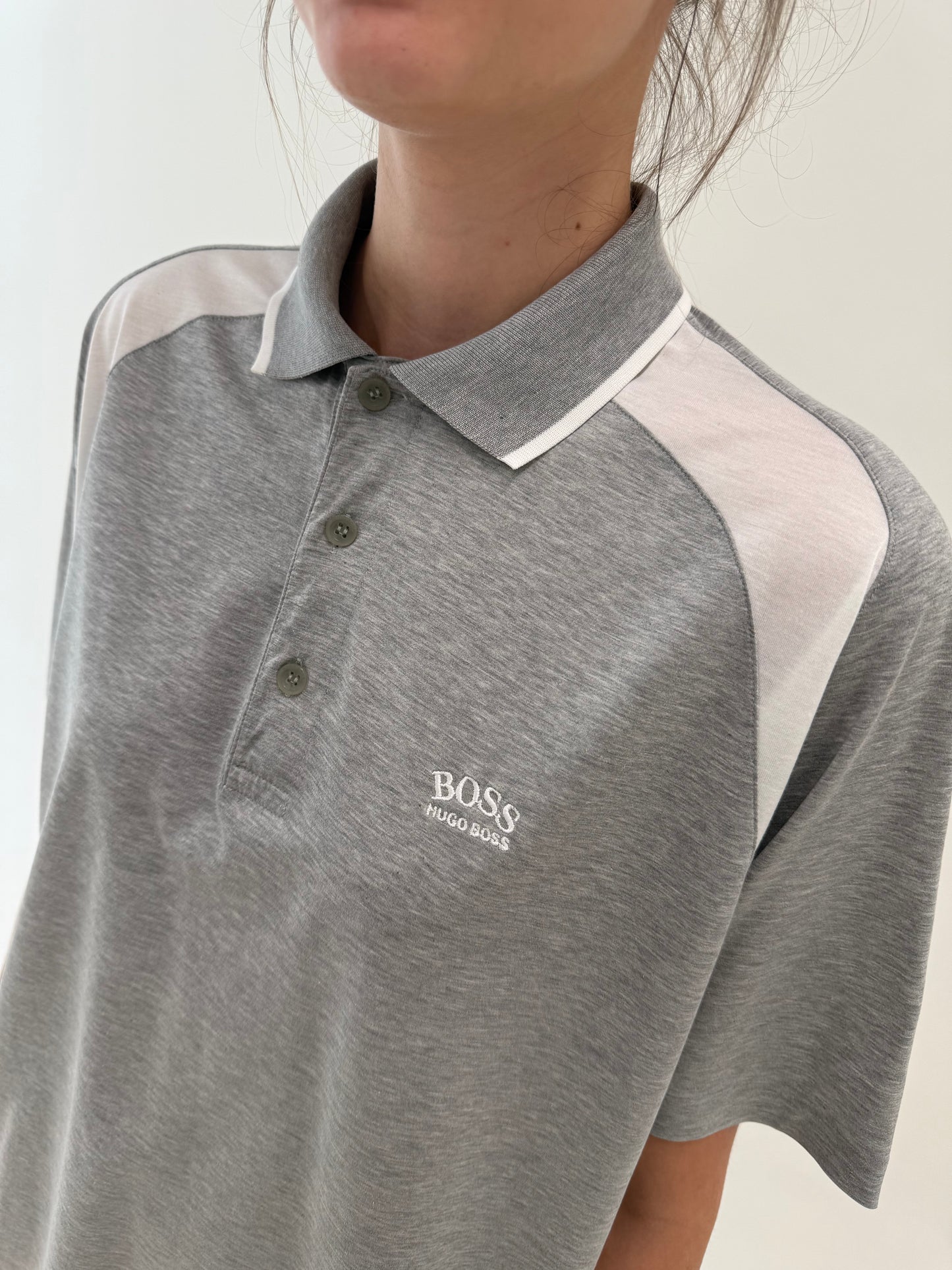 Top polo Hugo Boss cu influențe casual din bumbac premium