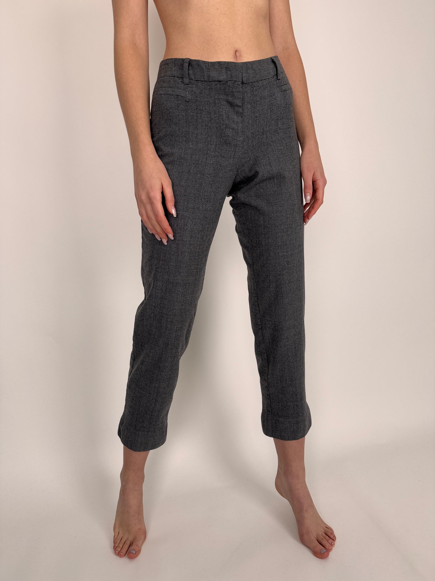 Pantaloni Max Mara din lana extrafina în carouri