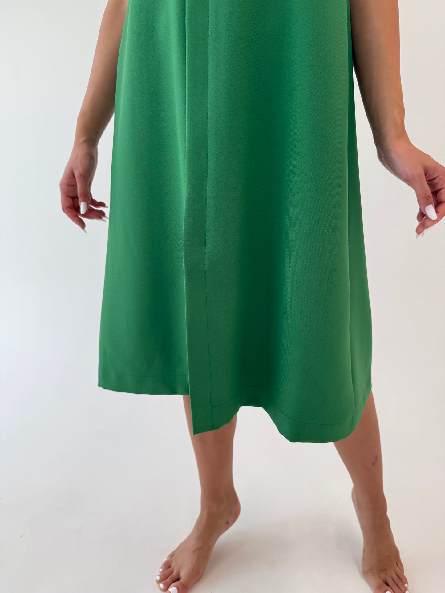 Rochii old vintage sfârșit de ani 60 verde tare din stofita