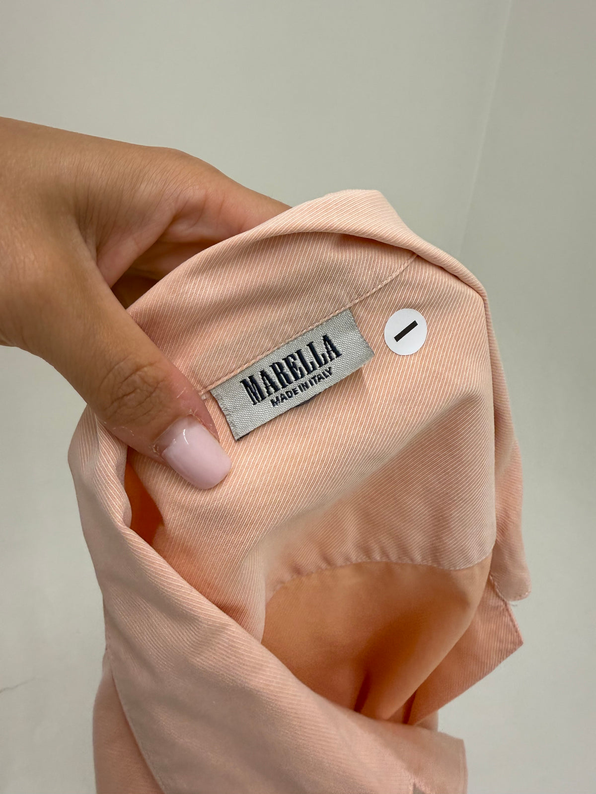 Cămașa Marella by Max Mara peach pink din bumbac gros