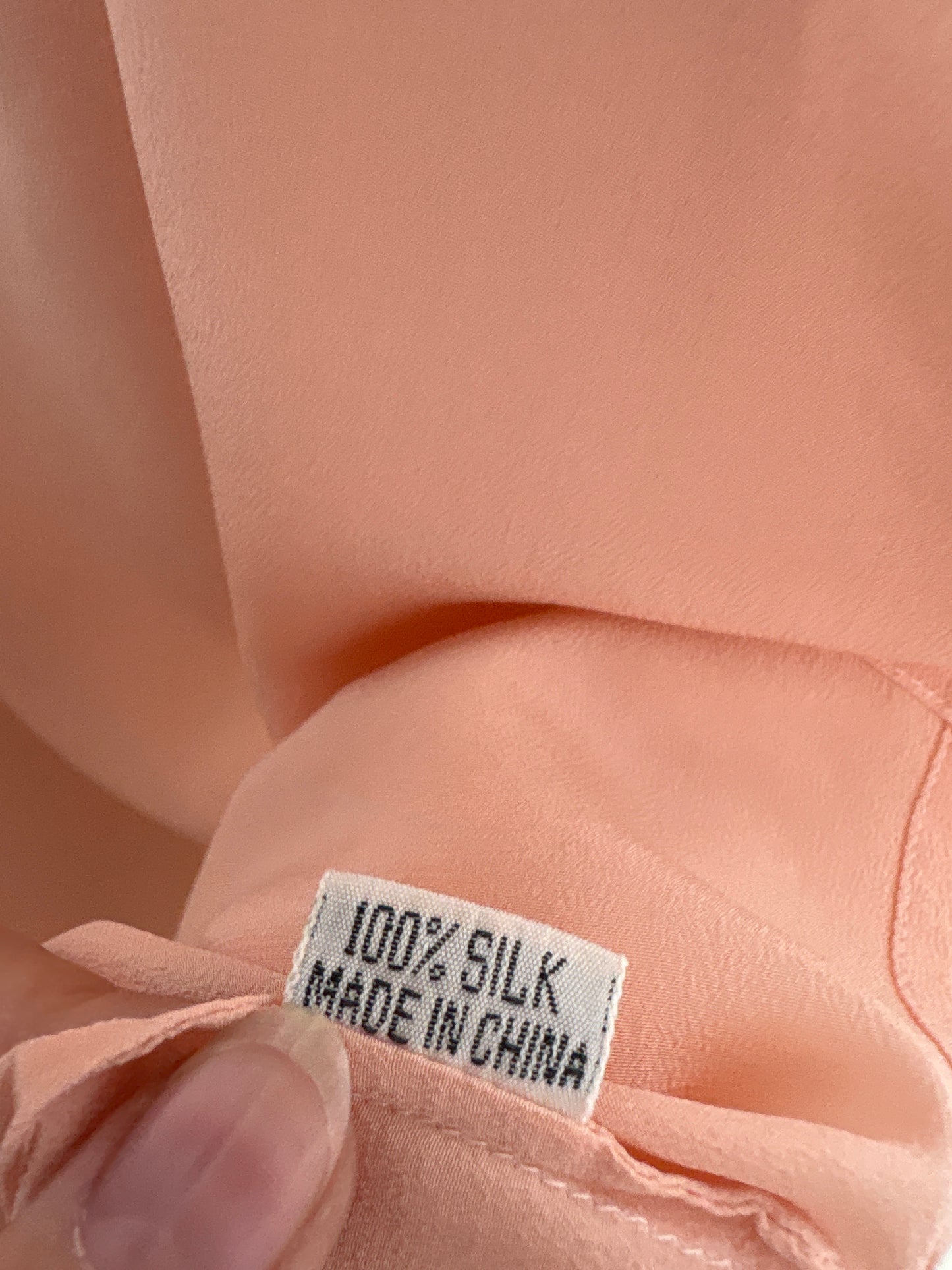 Top salmon pink in croi minimalist din mătase naturală