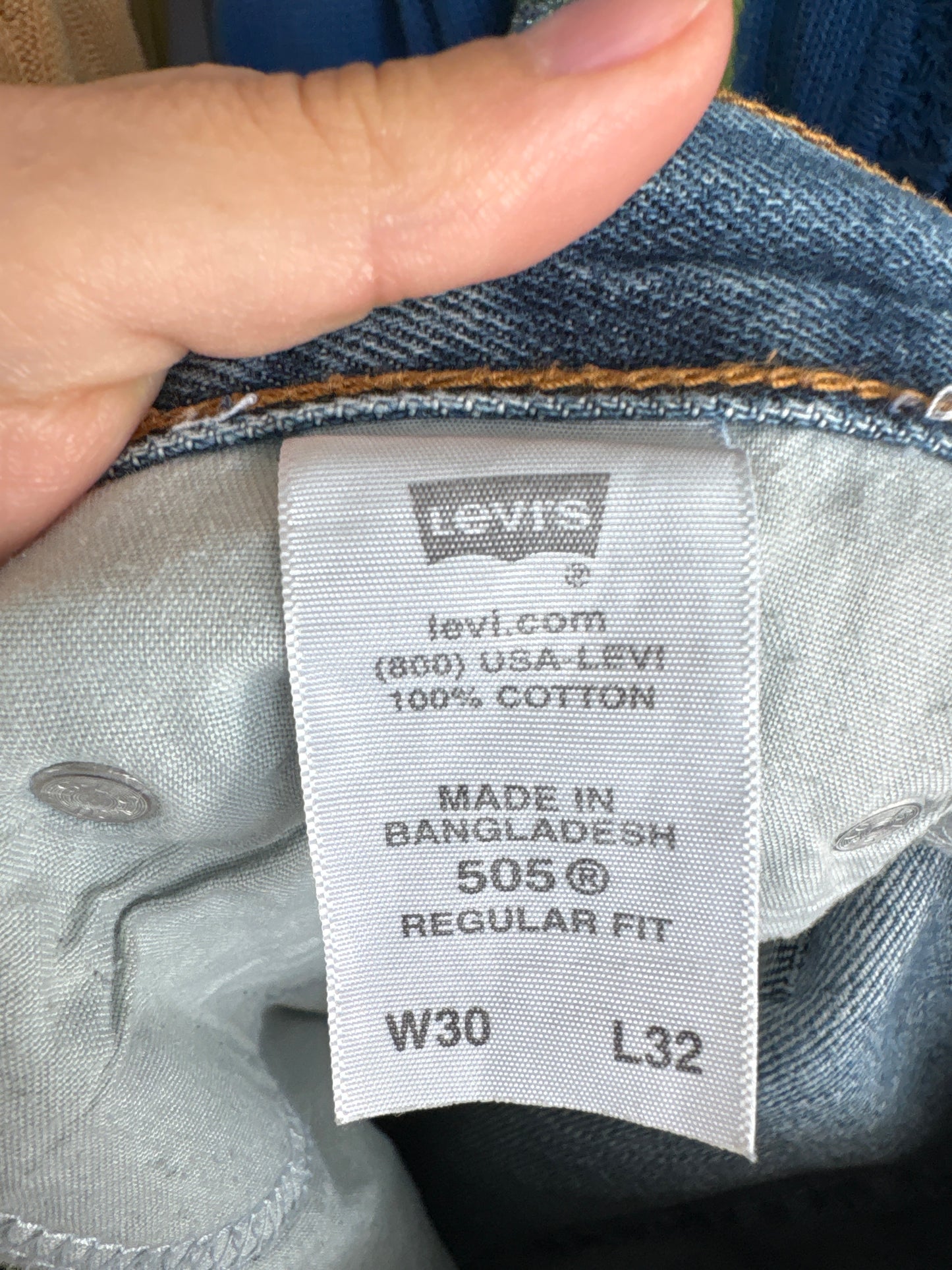 Jeans Levi’s 505 regular for straight leg classic wash