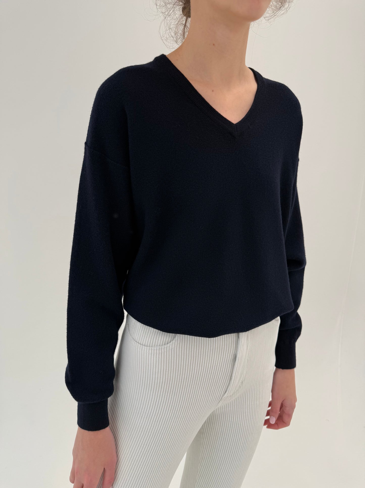 Pulover luxury Les Copains din lana merino extrafina de gramaj mare