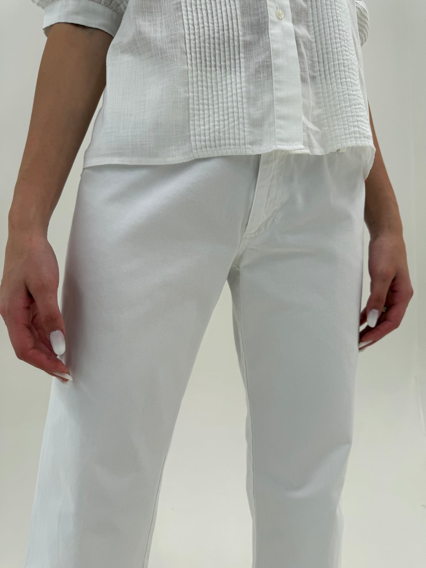 Pantaloni Max Mara în croi clasic din pânză de bumbac