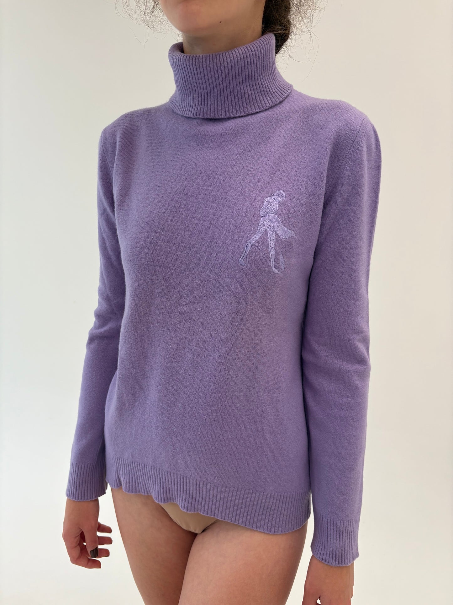 Maleta lavandă din lana merino extafina de gramaj mare