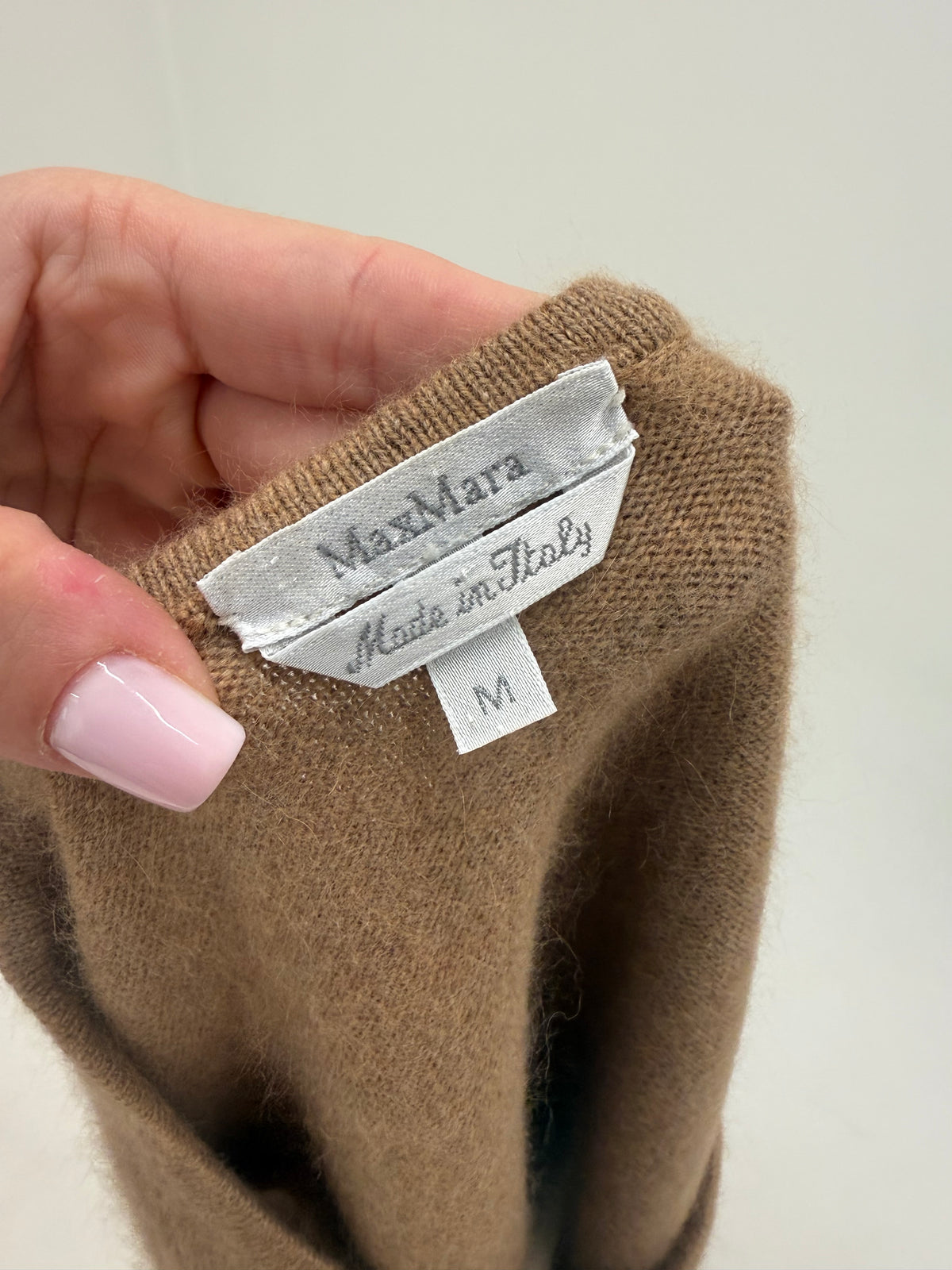 Top camel Max Mara din cașmir
