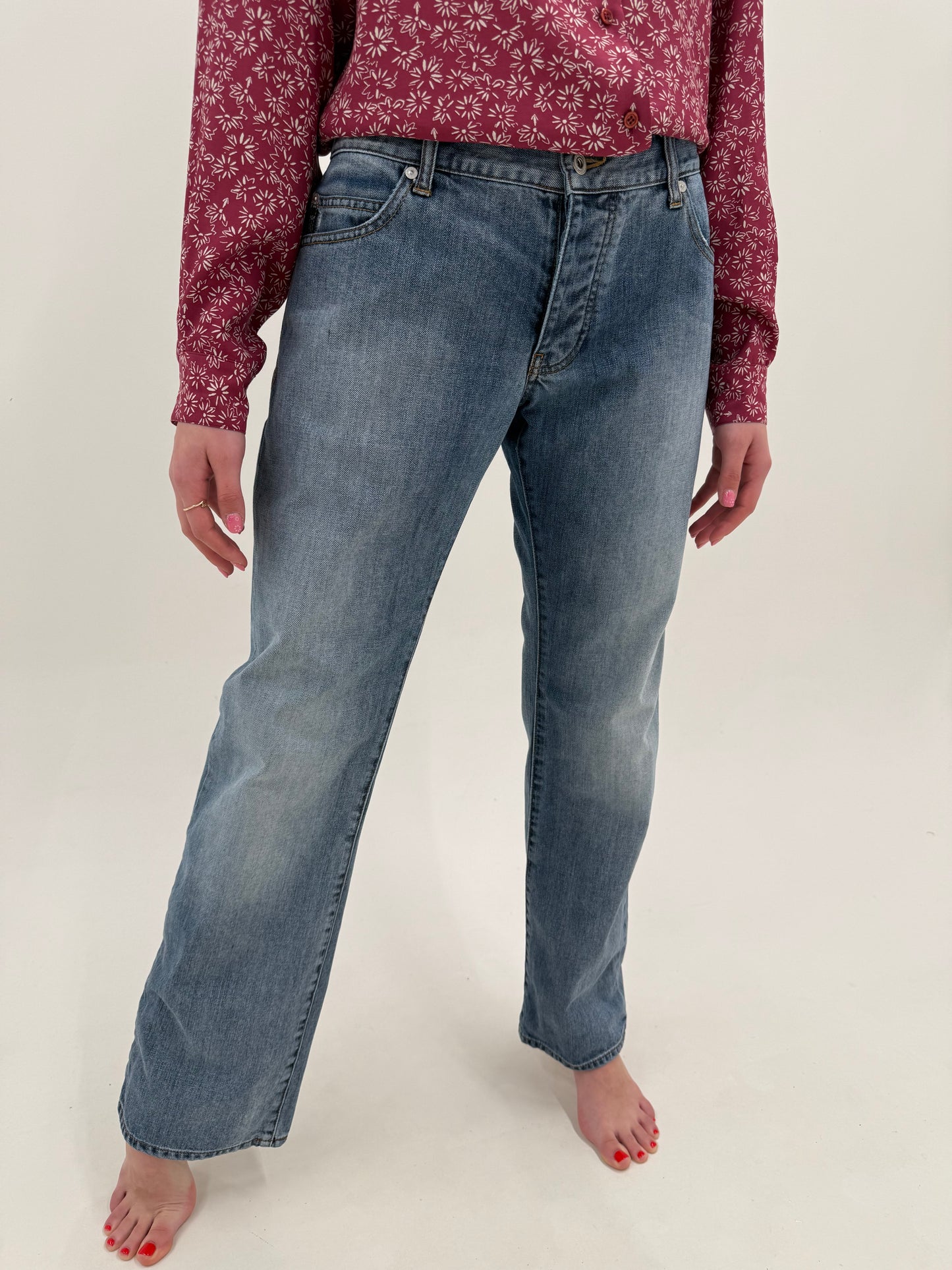 Jeans Armani tall bootcut ușor modelatori