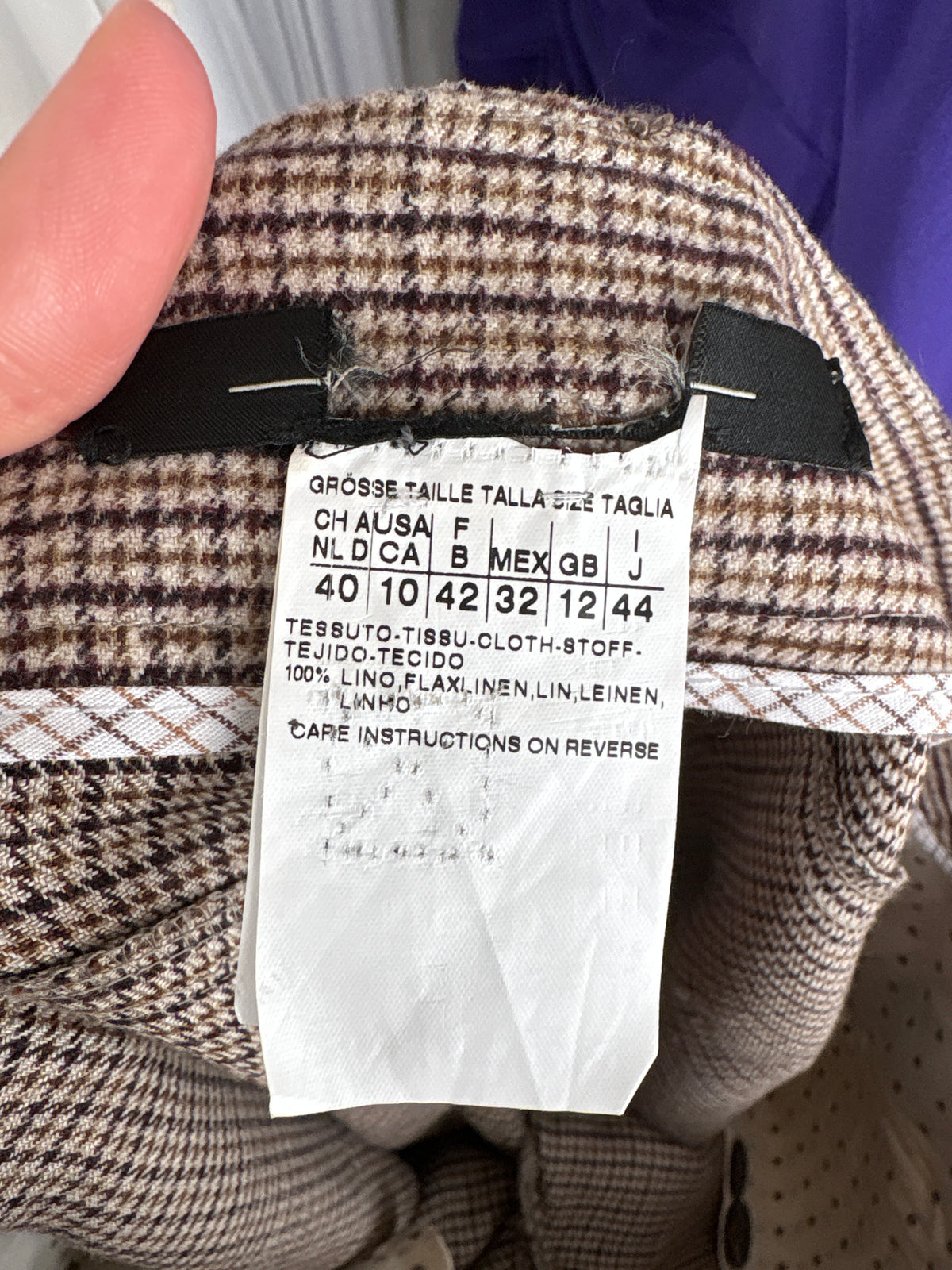 Pantaloni Max Mara bermuda tailored din stofă de lana extrafina în carouri