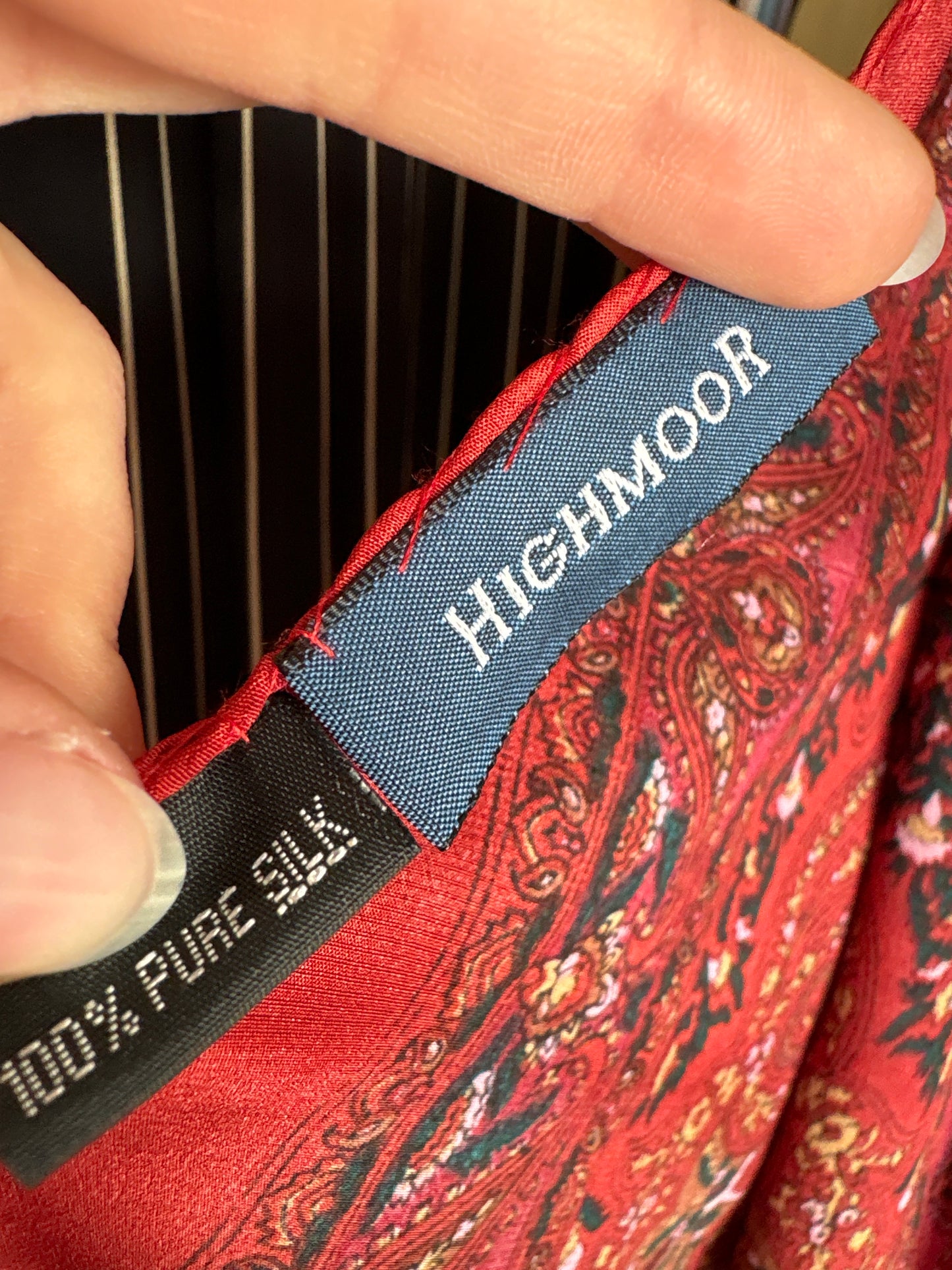 Eșarfă XXL din mătase naturală cu print paisley
