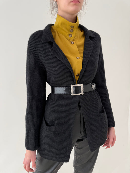 Cardigan high end tip jachetă din cașmir excepțional multiply fir lung