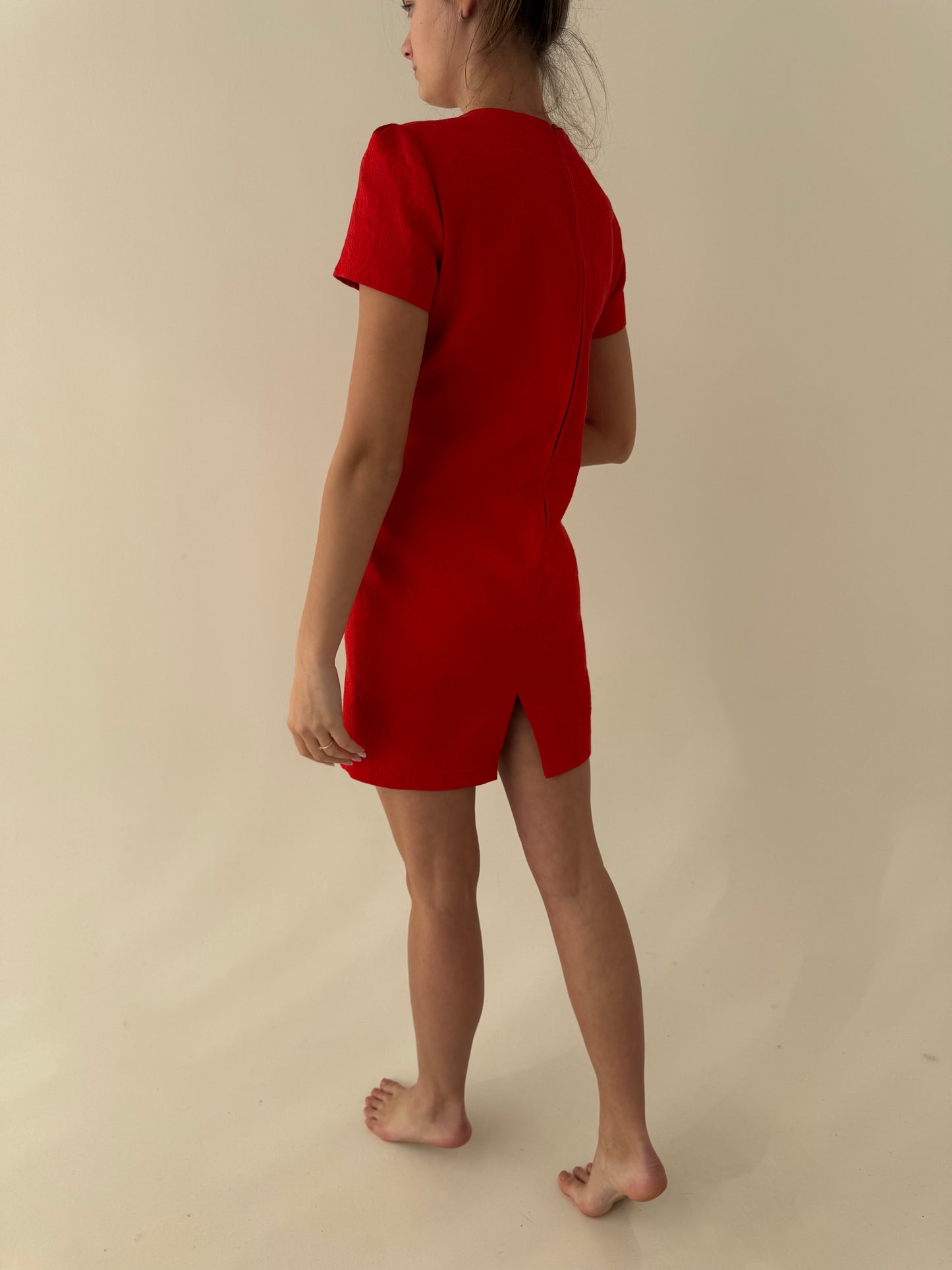 Rochie italiană din jacquard excepțional de bumbac și decolteu sweetheart