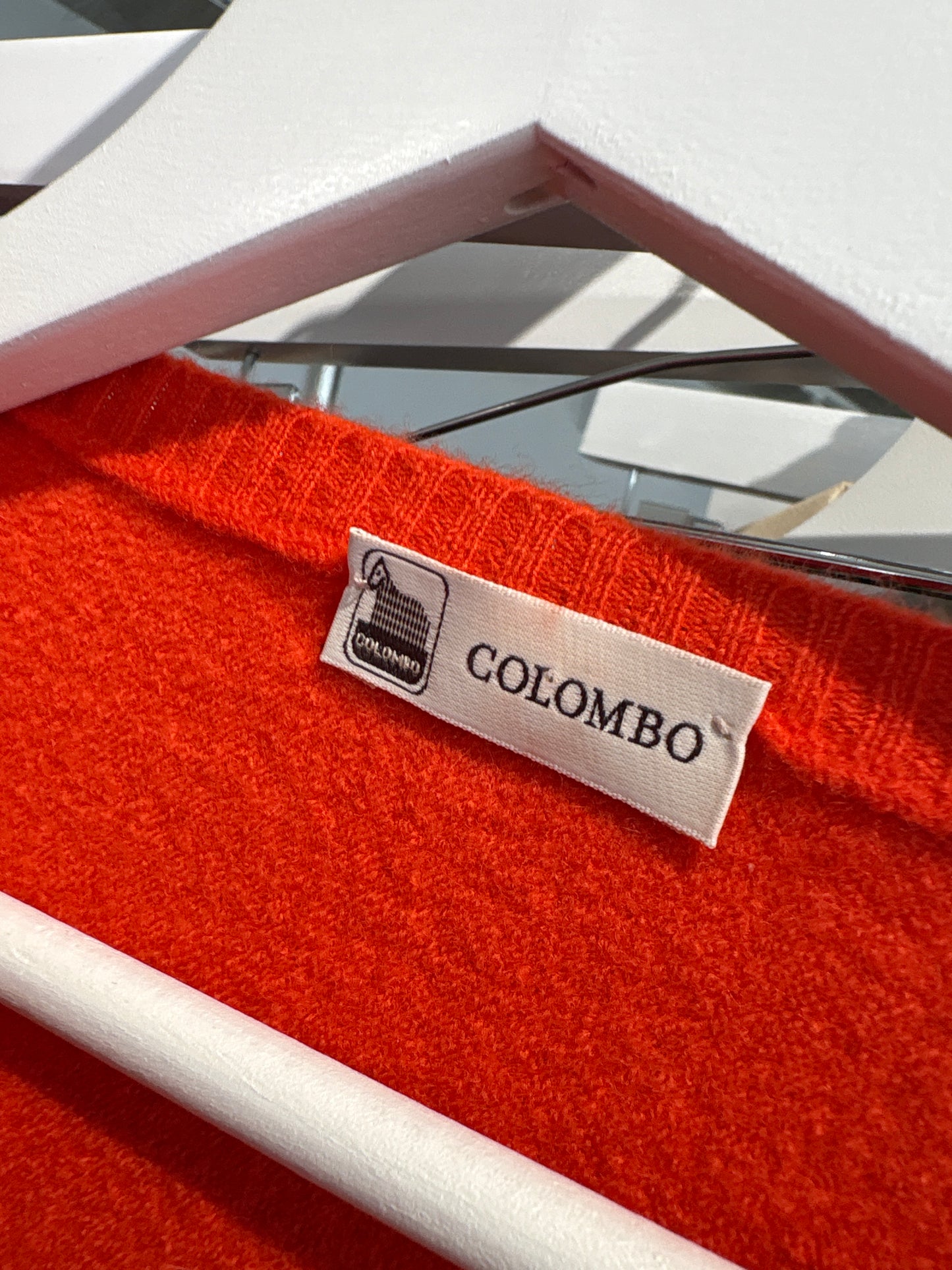 Top ultra luxury Colombo din lana și cașmir elctric orange