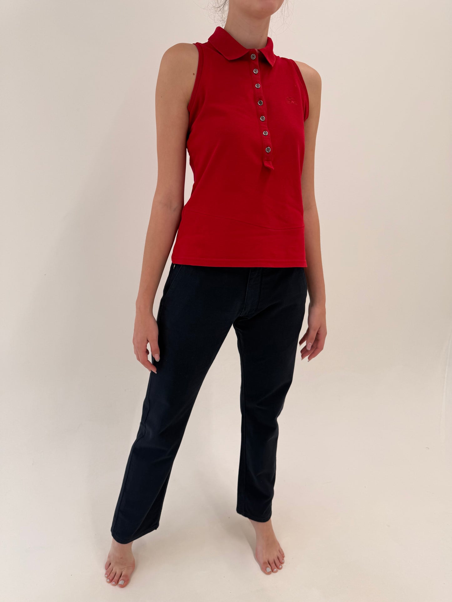Pantaloni Burberry în croi clasic Navy blue