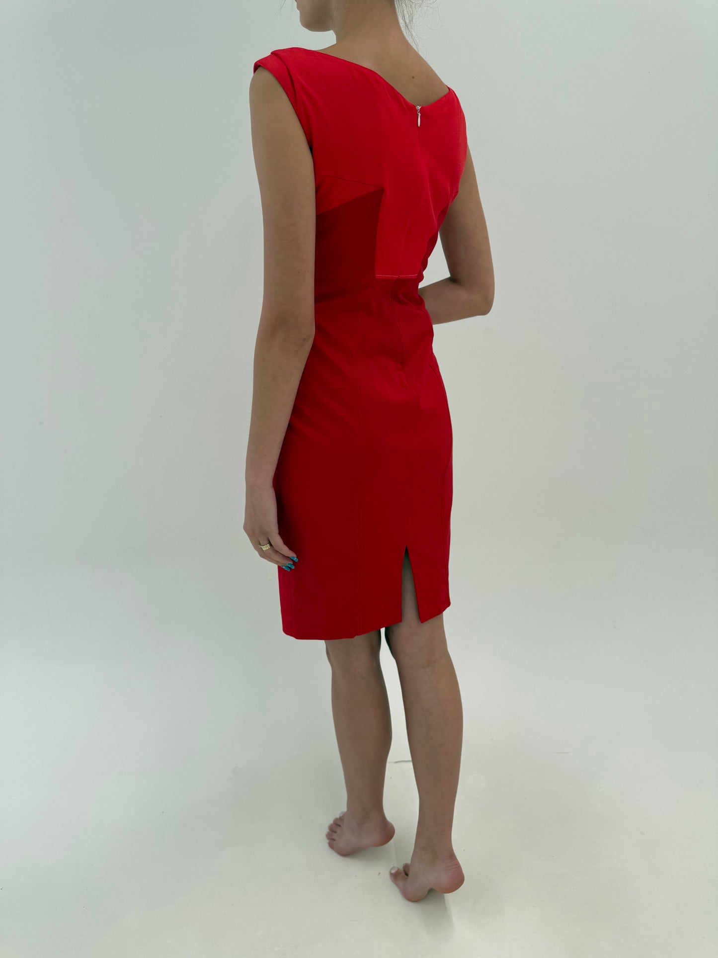 Rochie luxury Roberto Cavalli În croi extrem de chic din poplin excepțional modelator