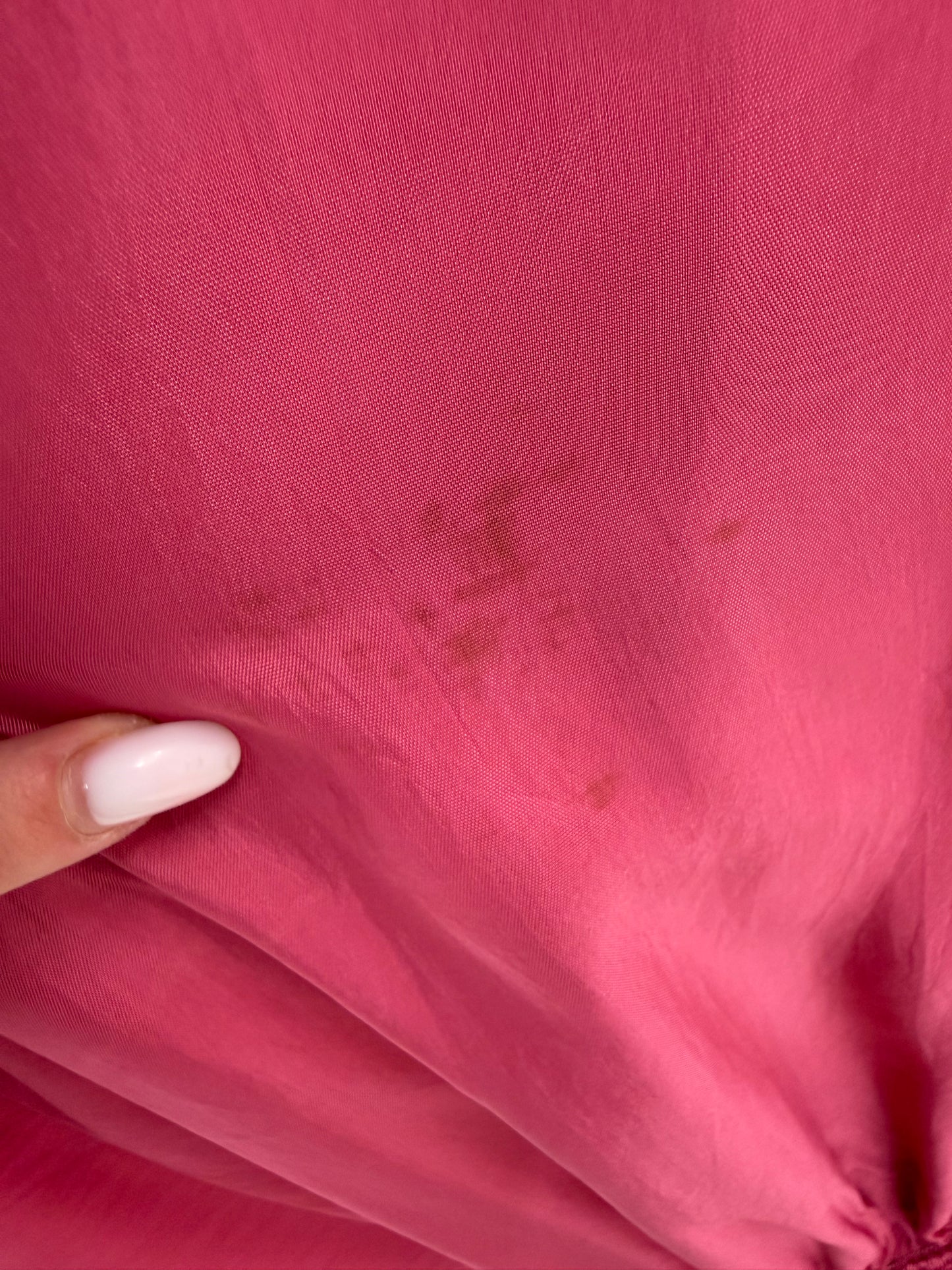 Fustă maxi ultra amplă din vascoza satinata grea și dantelă chantily dusty rose pink