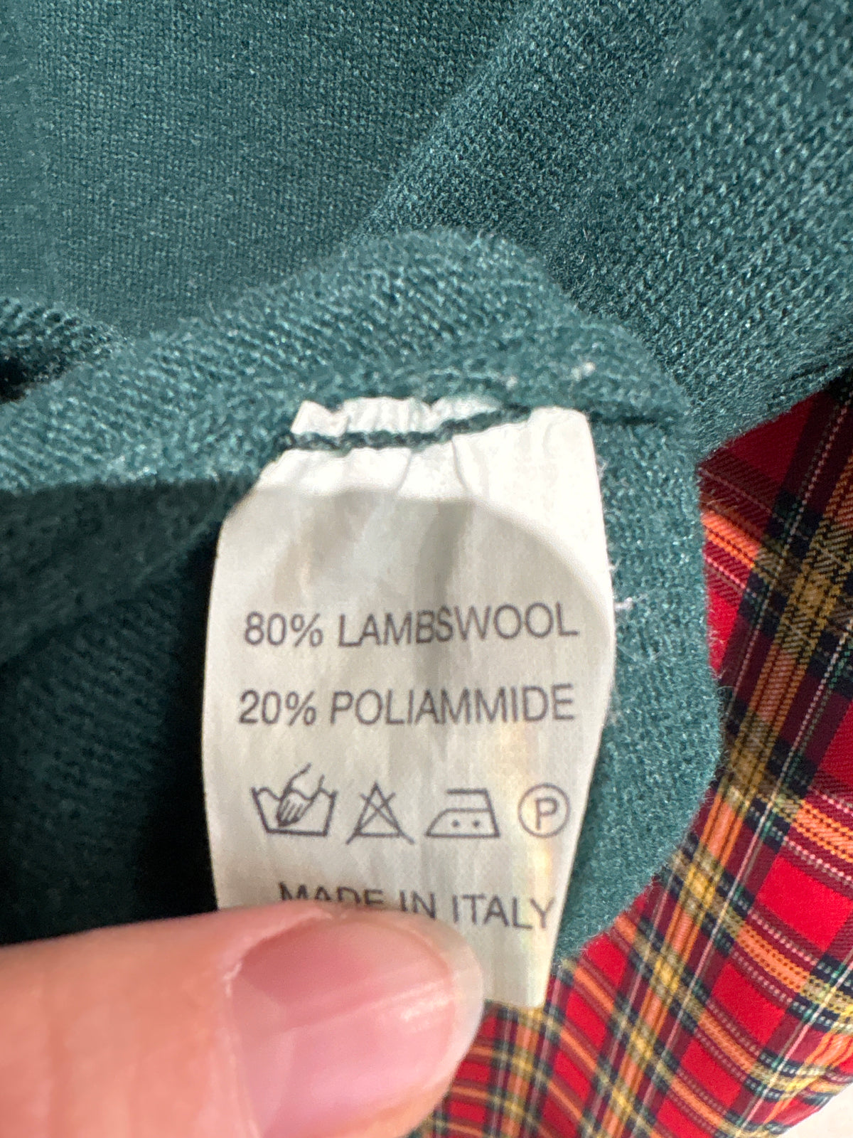 Maleta dark green 80% lana extrafina