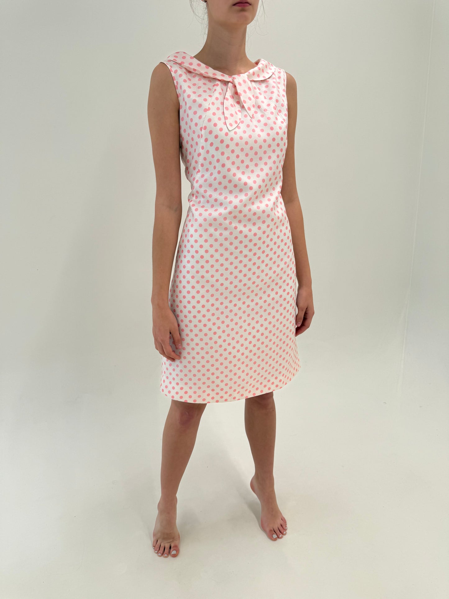 Rochie old vintage anii 60 din pânză cu buline