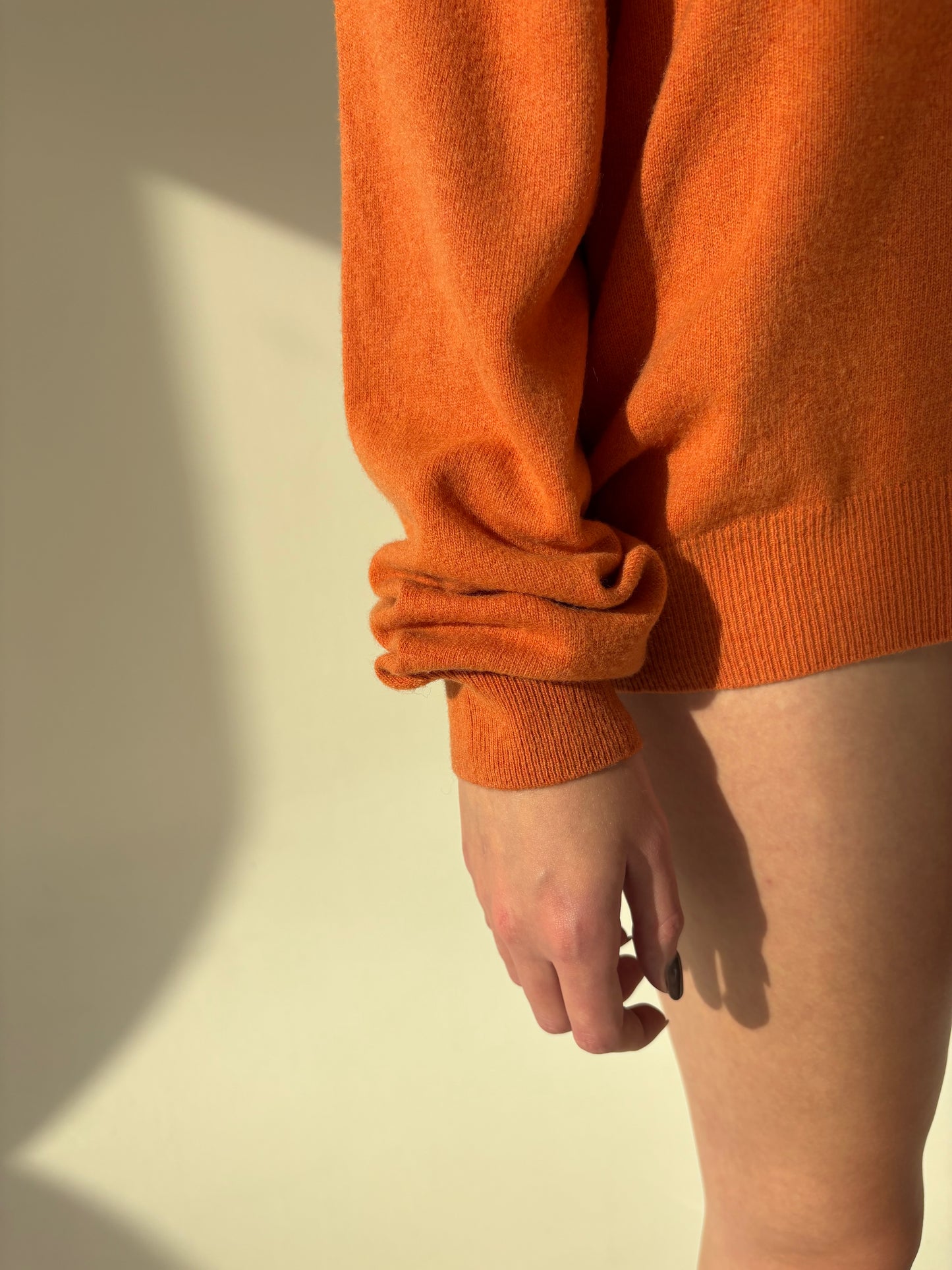 Pulover tall oranj 80% lana merino exrafina