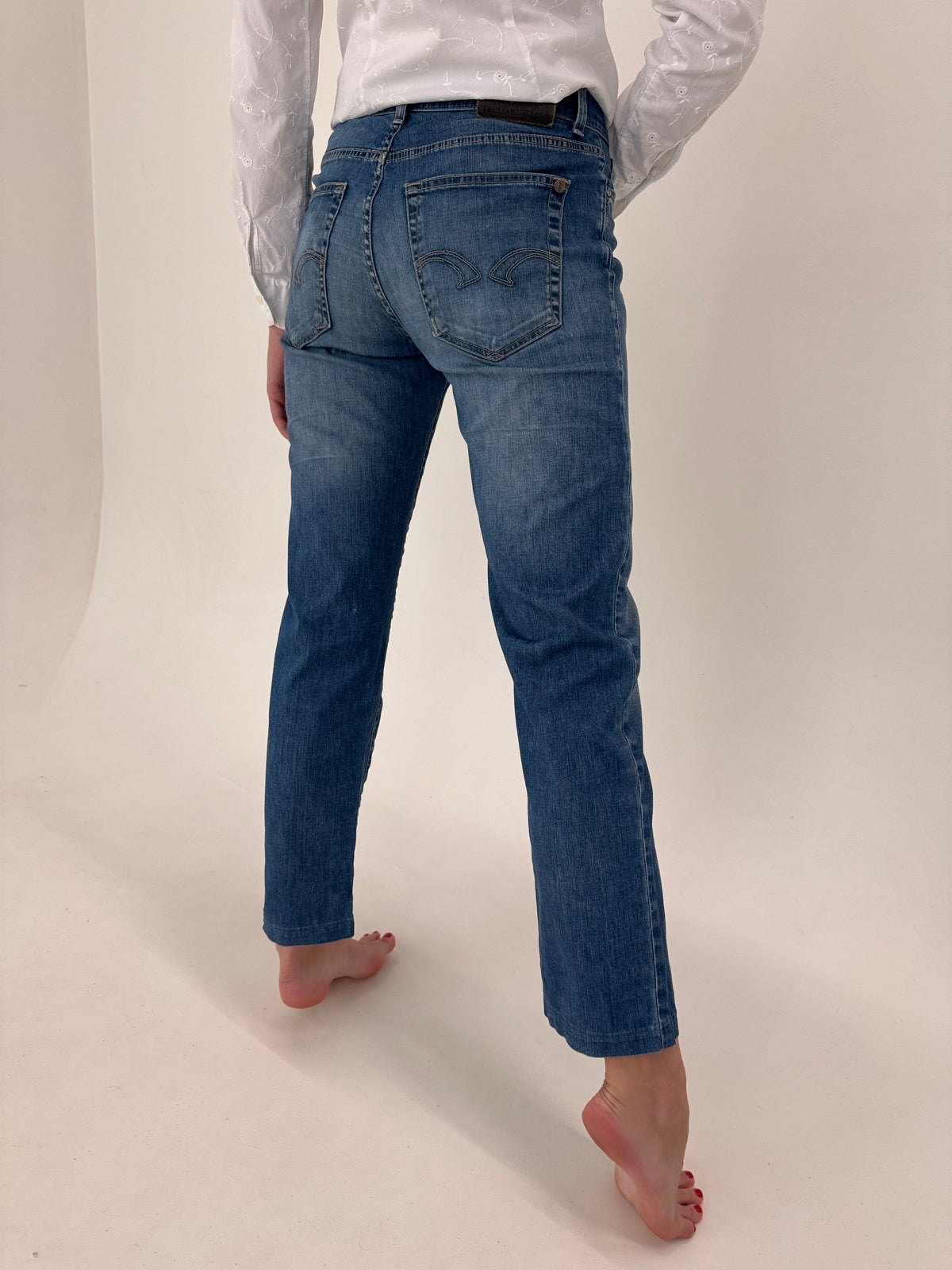 Jeans luxury ultra confort Trussardi classic fit and wash ușor modelatori
