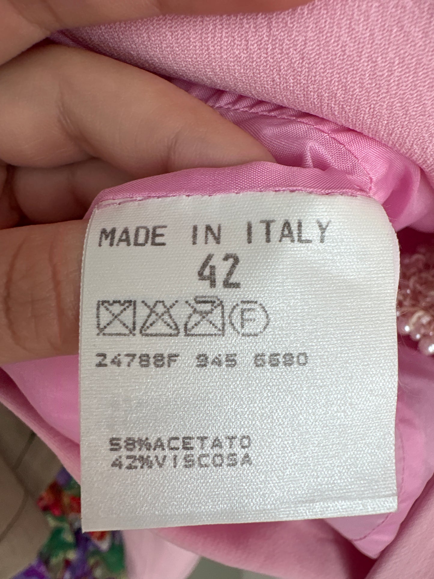 Sacou couture de brand ultra luxury italian Mimmina powder pink cu aplicații manuale
