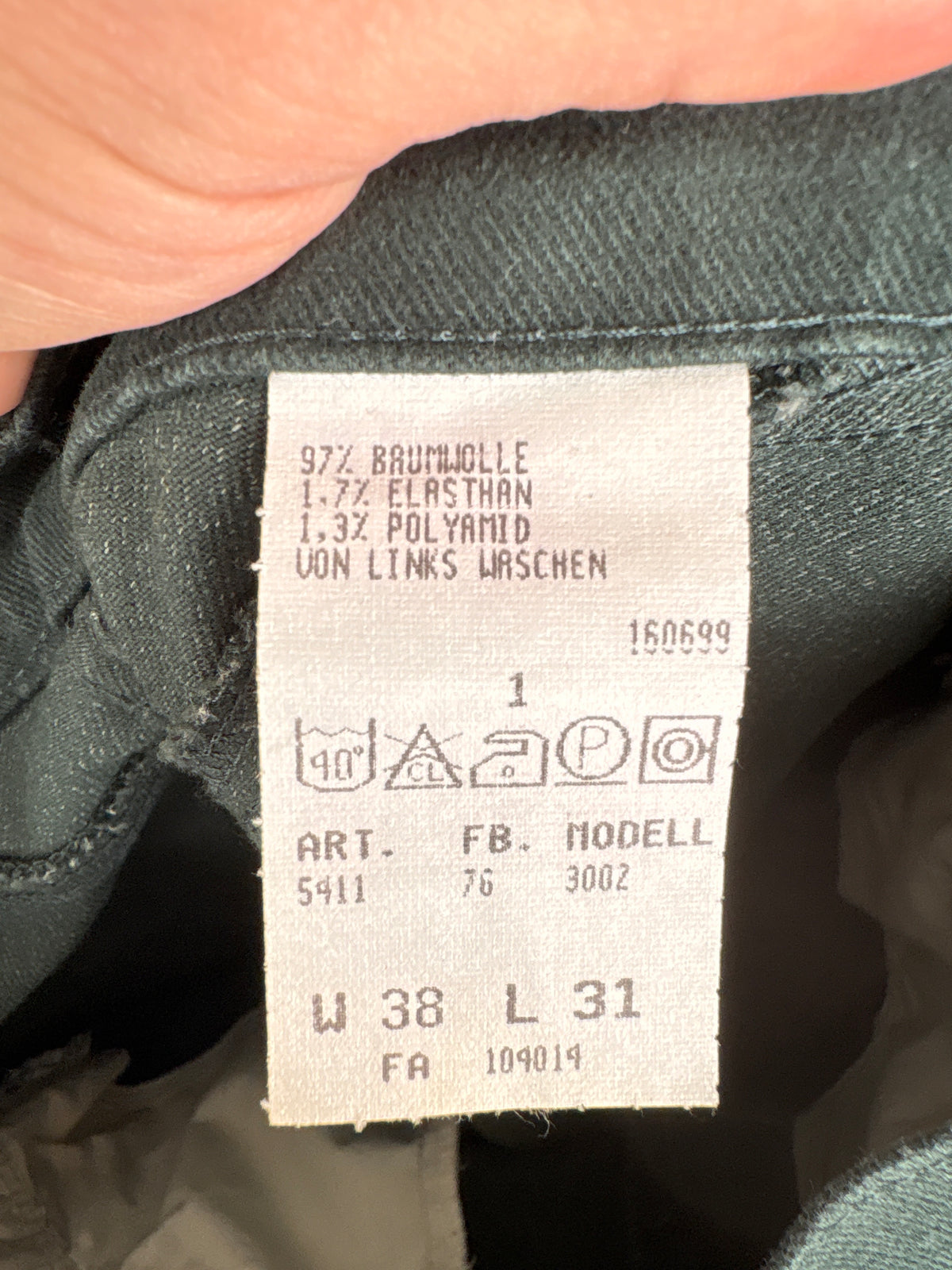 Jeans vintage dark green din bumbac gros excepțional modelator mom fit