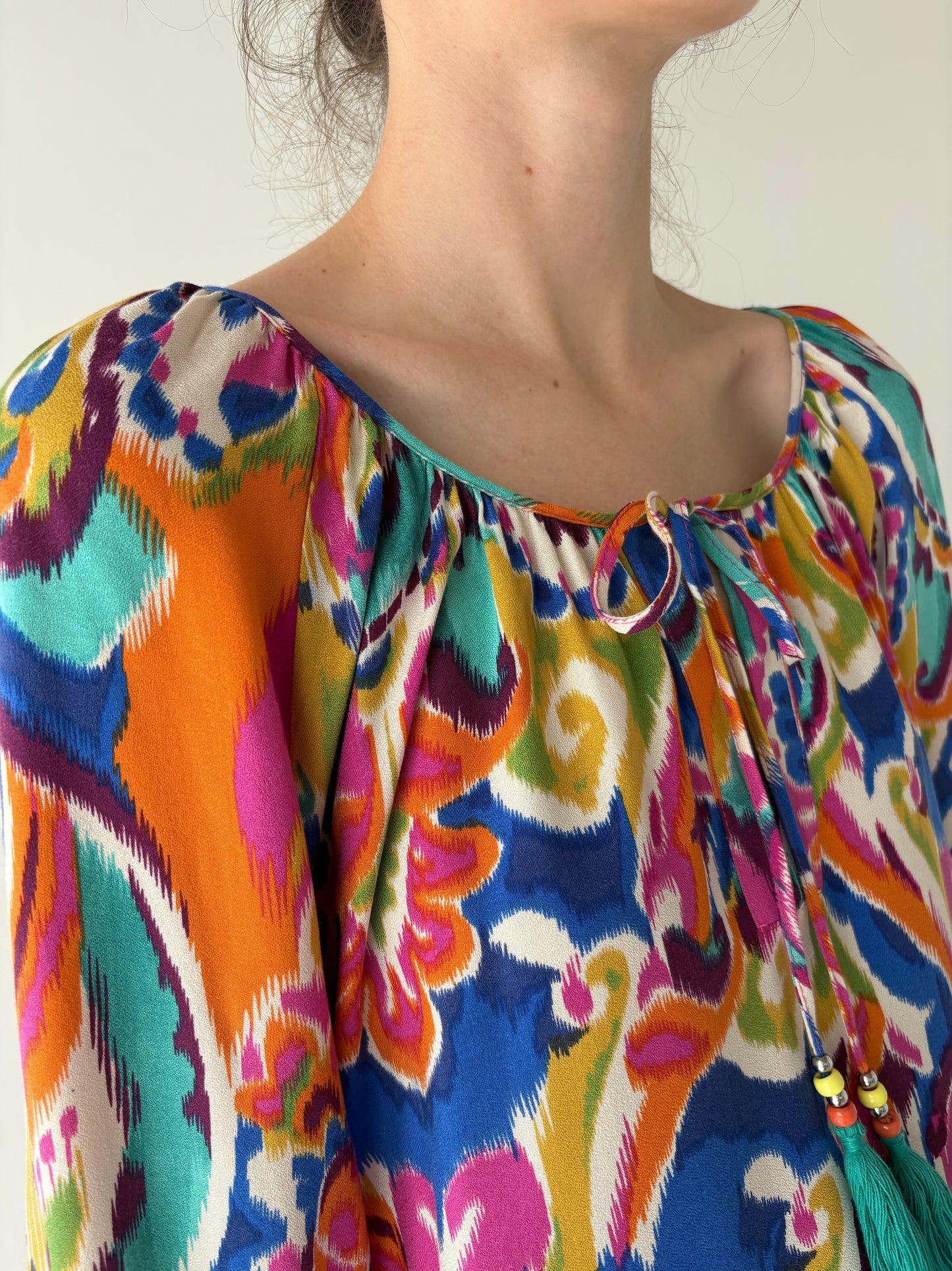 Rochie super colorată în croi lejer din panzica