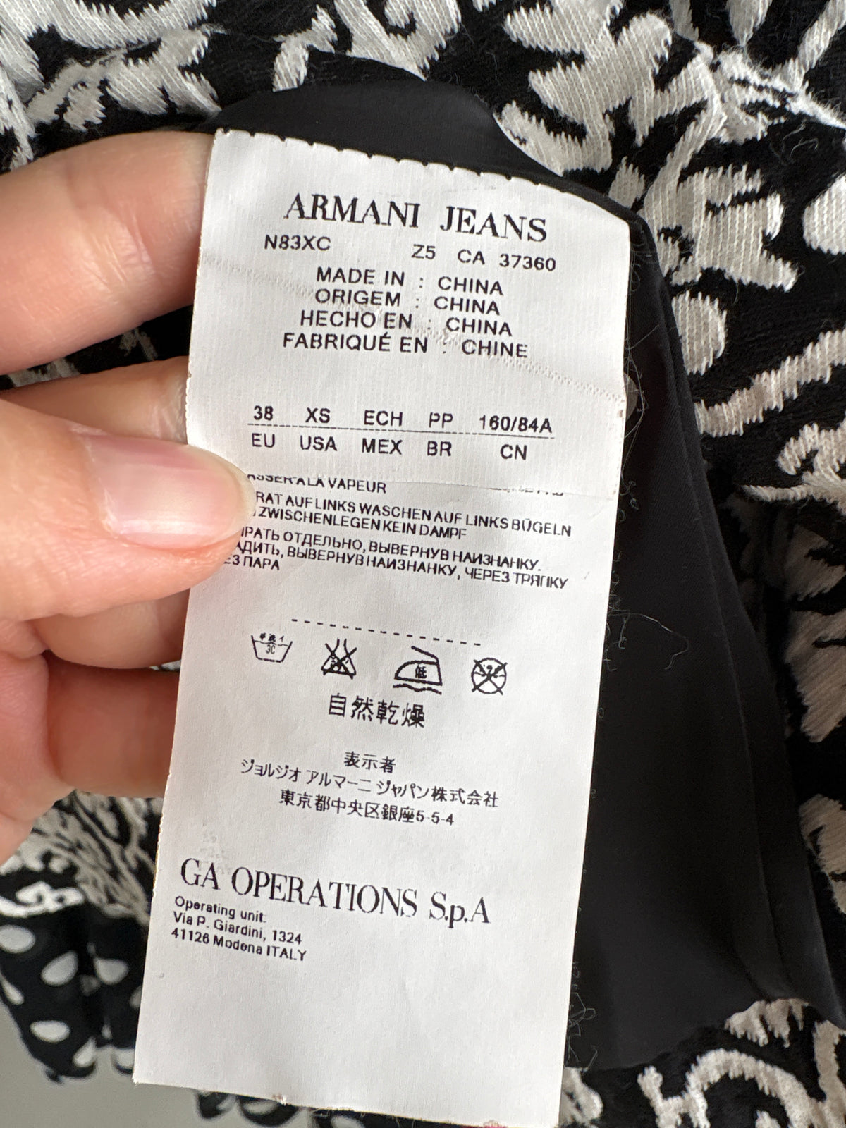 Sacou Armani ultra confort din brocart excepțional alb negru modelator și plin