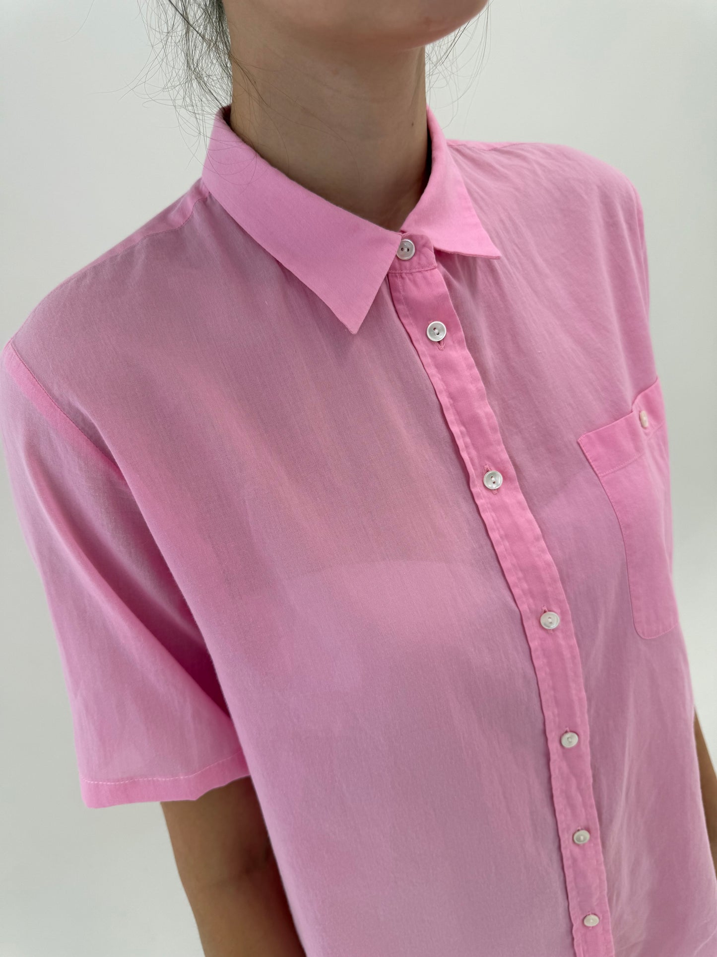 Cămașa powder Pink de brand luxury italian din cea mai fină panzica de bumbac
