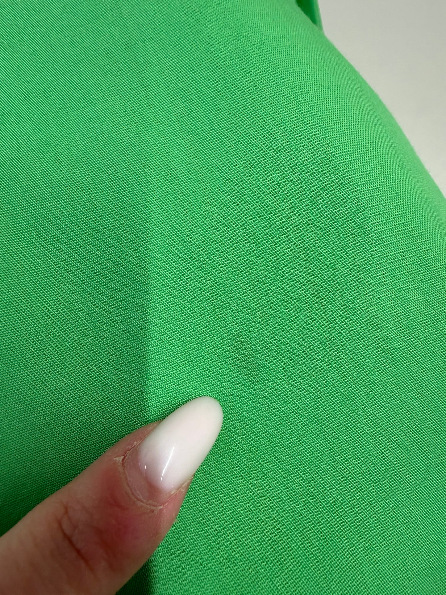 Fustă verde tare vintage în croi deosebit asimetric din pânză de bumbac