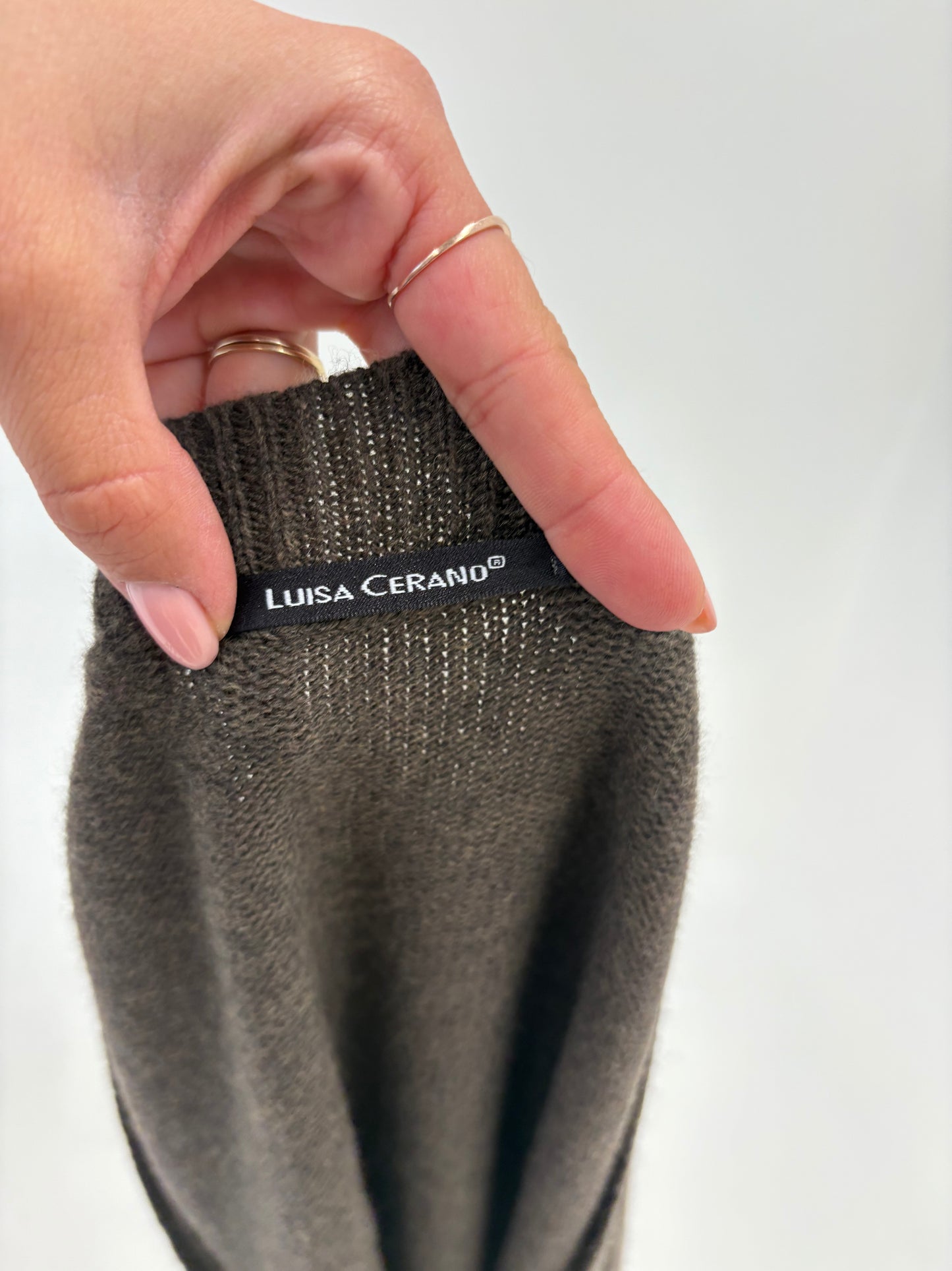 Vestă de brand luxury Luisa Cerano din lana extrafina dark brown