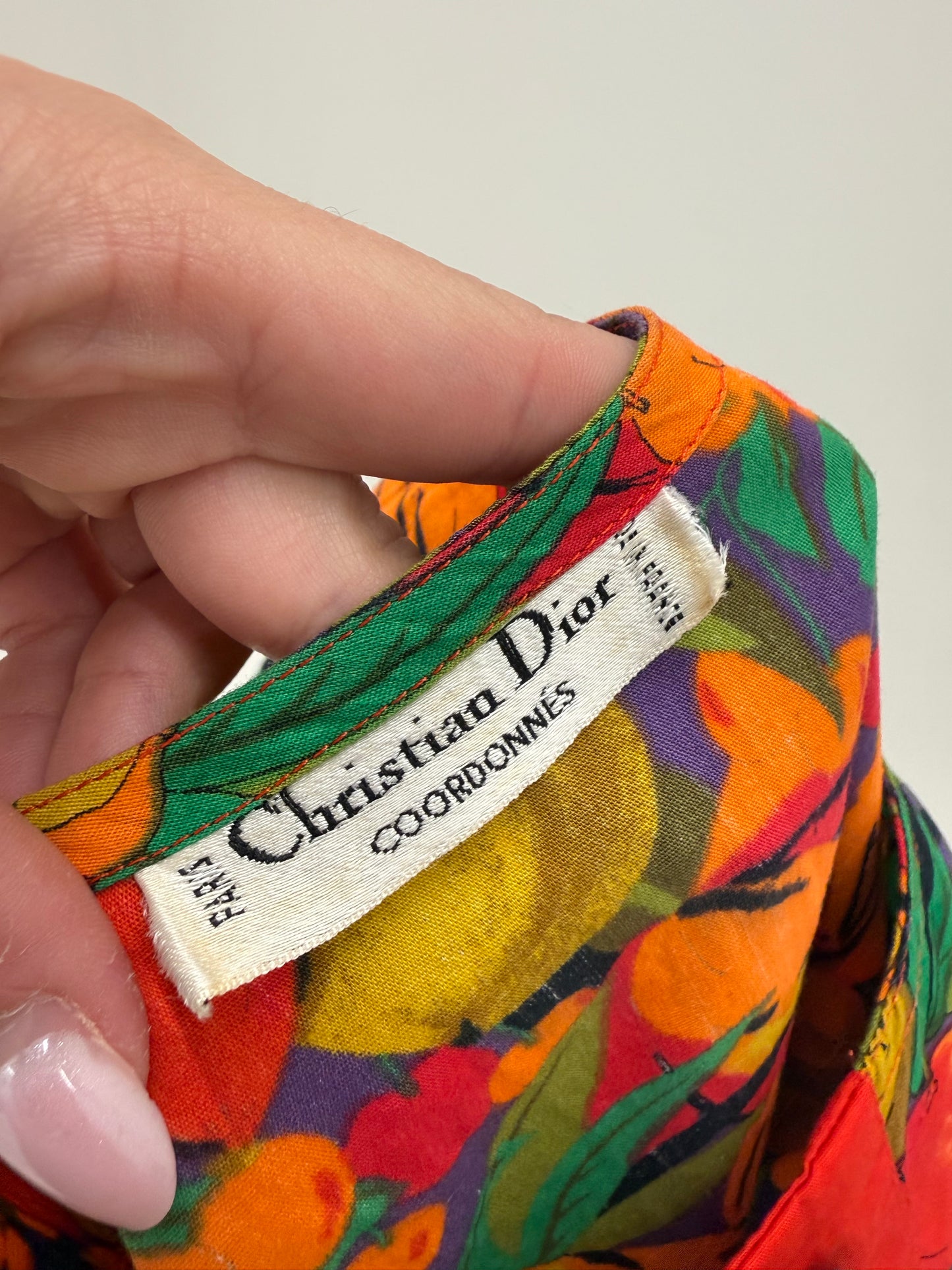 Top vintage Dior din cotton voile de arhivă sfârșit de ani 70- 80 început