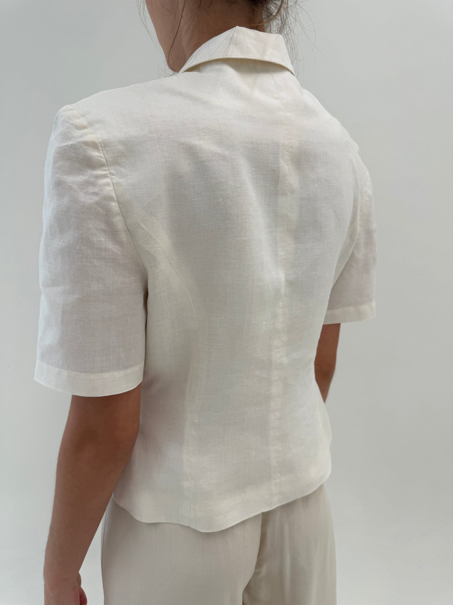 Sacou superb couture italian cu aplicații manuale naturale