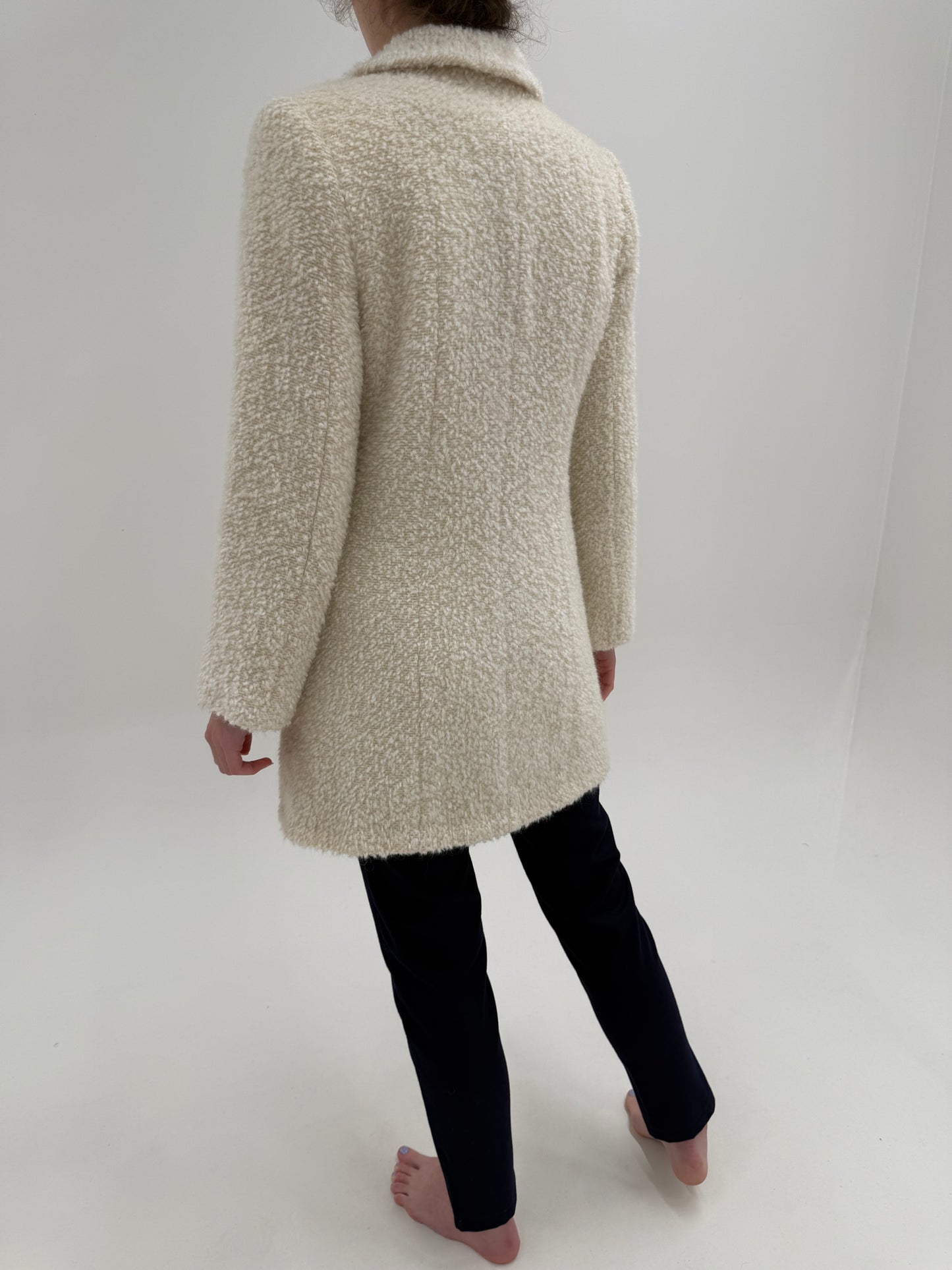 Palton cambrat old vintage early 70s din boucle excepțional de lana