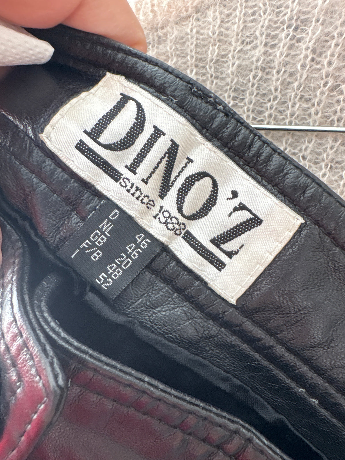 Pantaloni tall din piele naturală extrem de moale de brand premium vintage