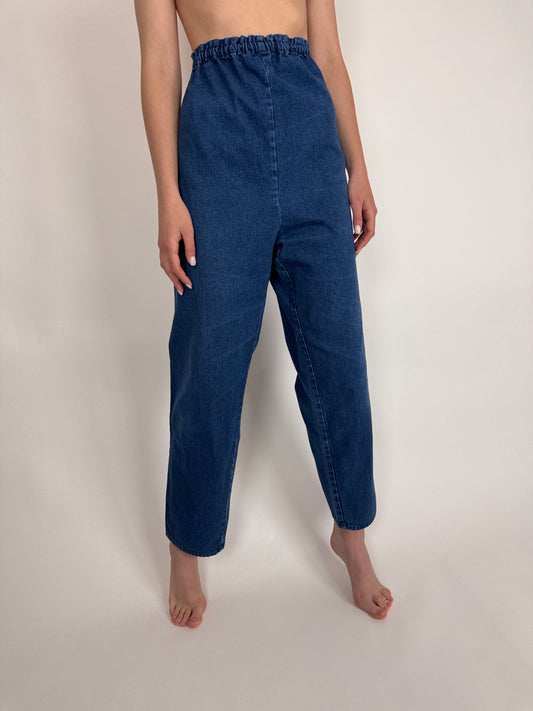 Jeanși vintage premium tall cu talie ultra înaltă elastică