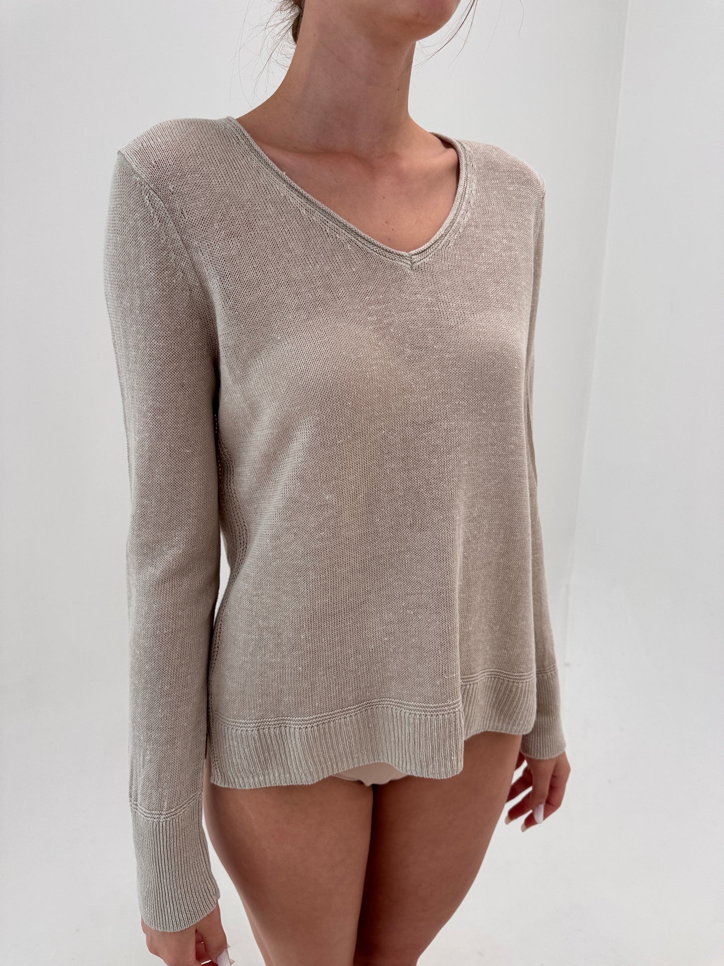 Soft knit de vară sand nude din 100% in