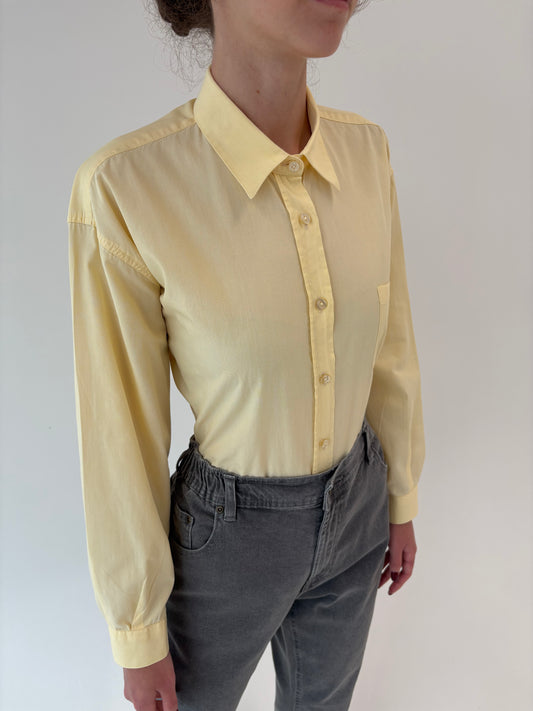 Cămașa premium italiană petite butter yellow