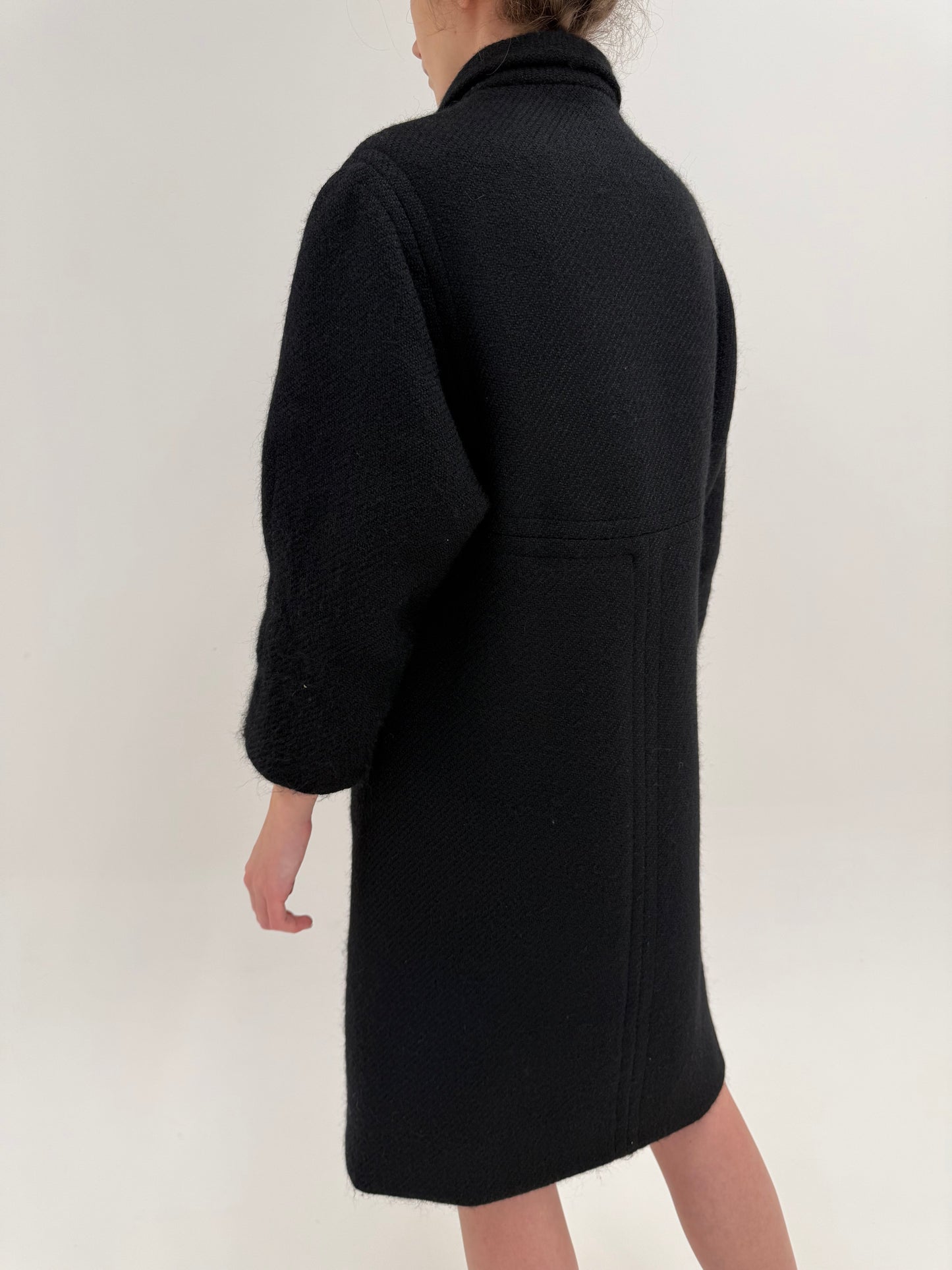 Palton old vintage anii 50 de colecție italian on stil Dior din boucle gros de lana extrafina