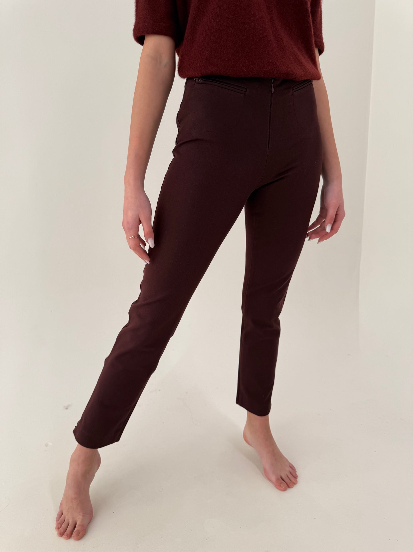 Pantaloni modelatori dark burgundy de brand luxury Joseph