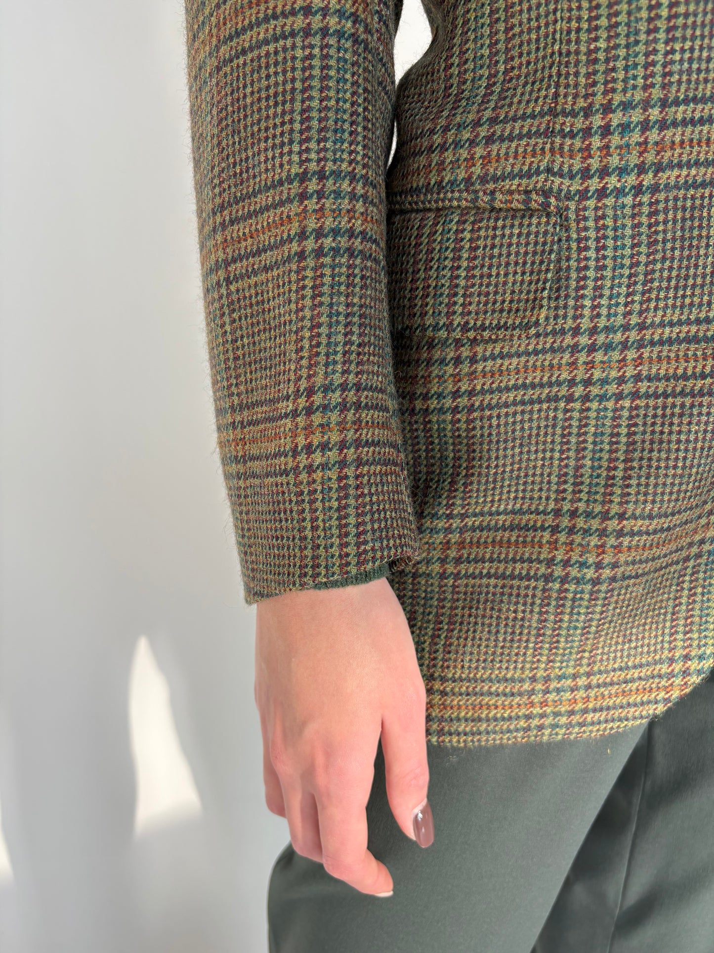 Sacou couture italian din tweed moale de lana în nuanțe superbe