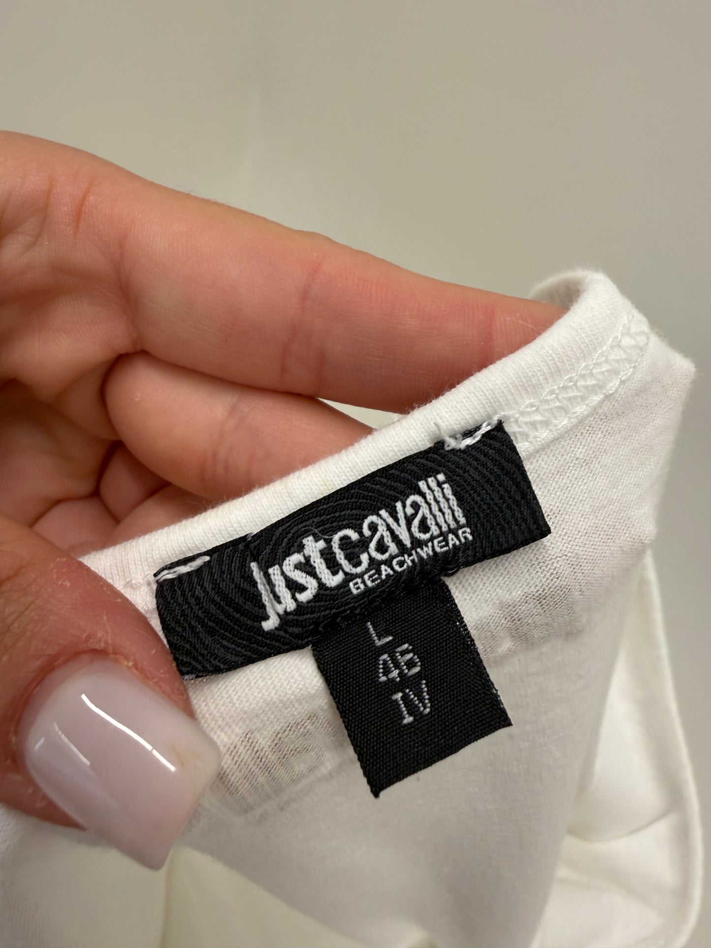 Top Cavalli din bumbac cu print organic superb