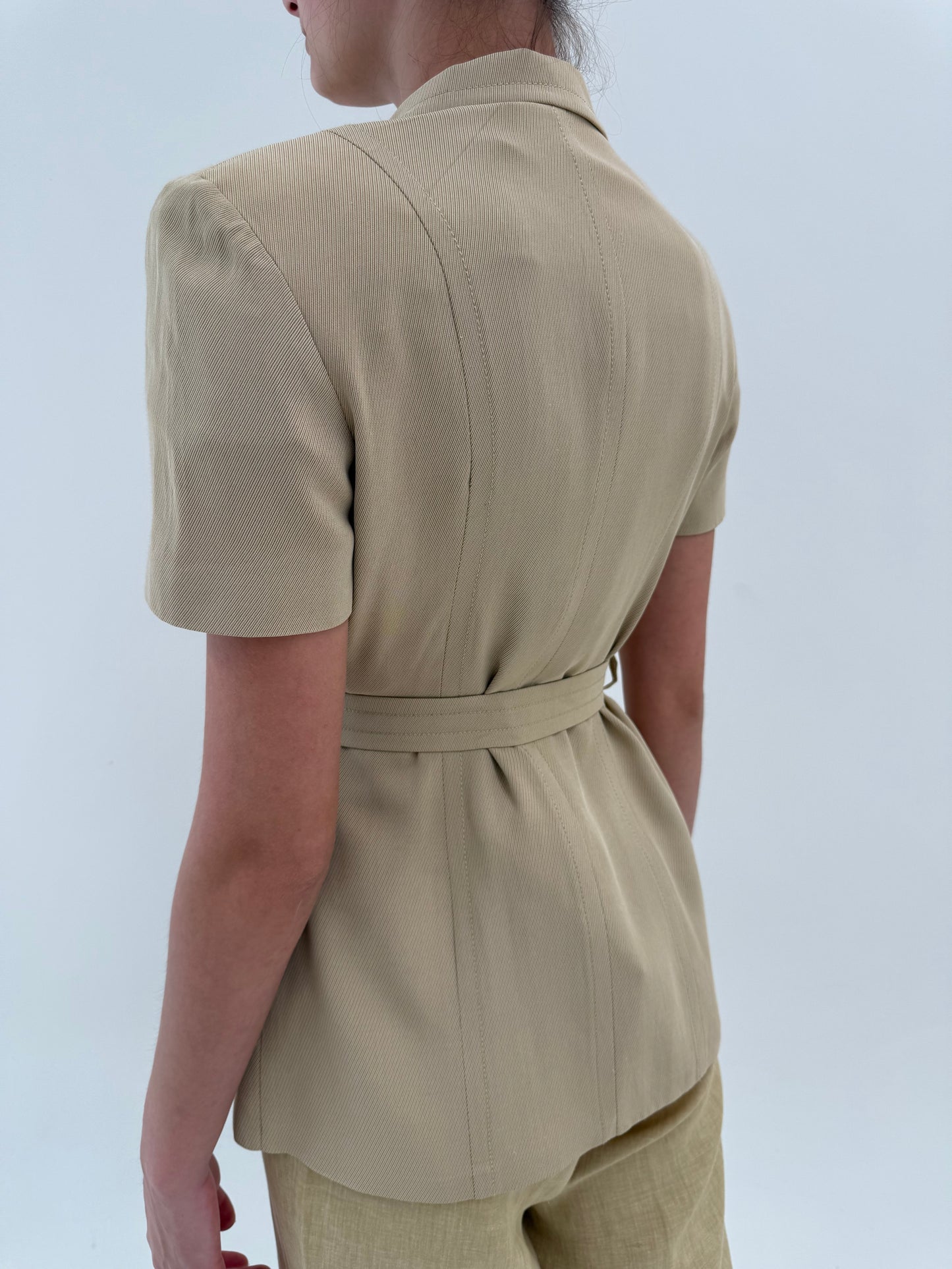 Sacou Safari Marella by Max Mara camel cu talie reglabilă marcată